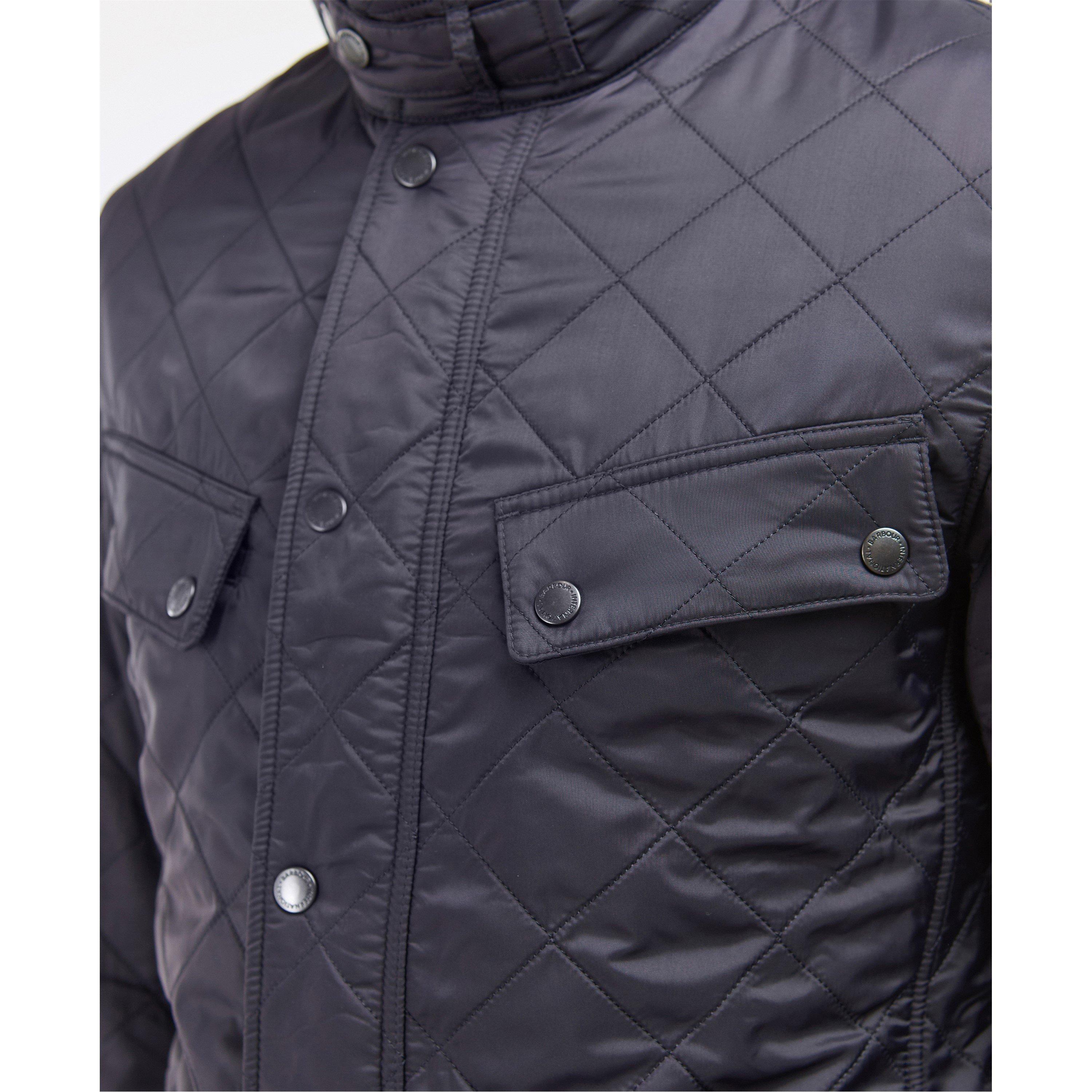 Navy NY91 - Barbour International - Mens Ariel Polarquilt Jacket - 8