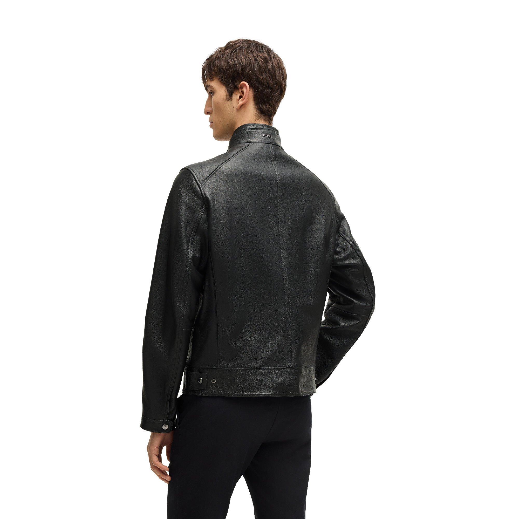 Black - Boss - H-Mansell3 10257647 01 Leather Jacket Mens - 2