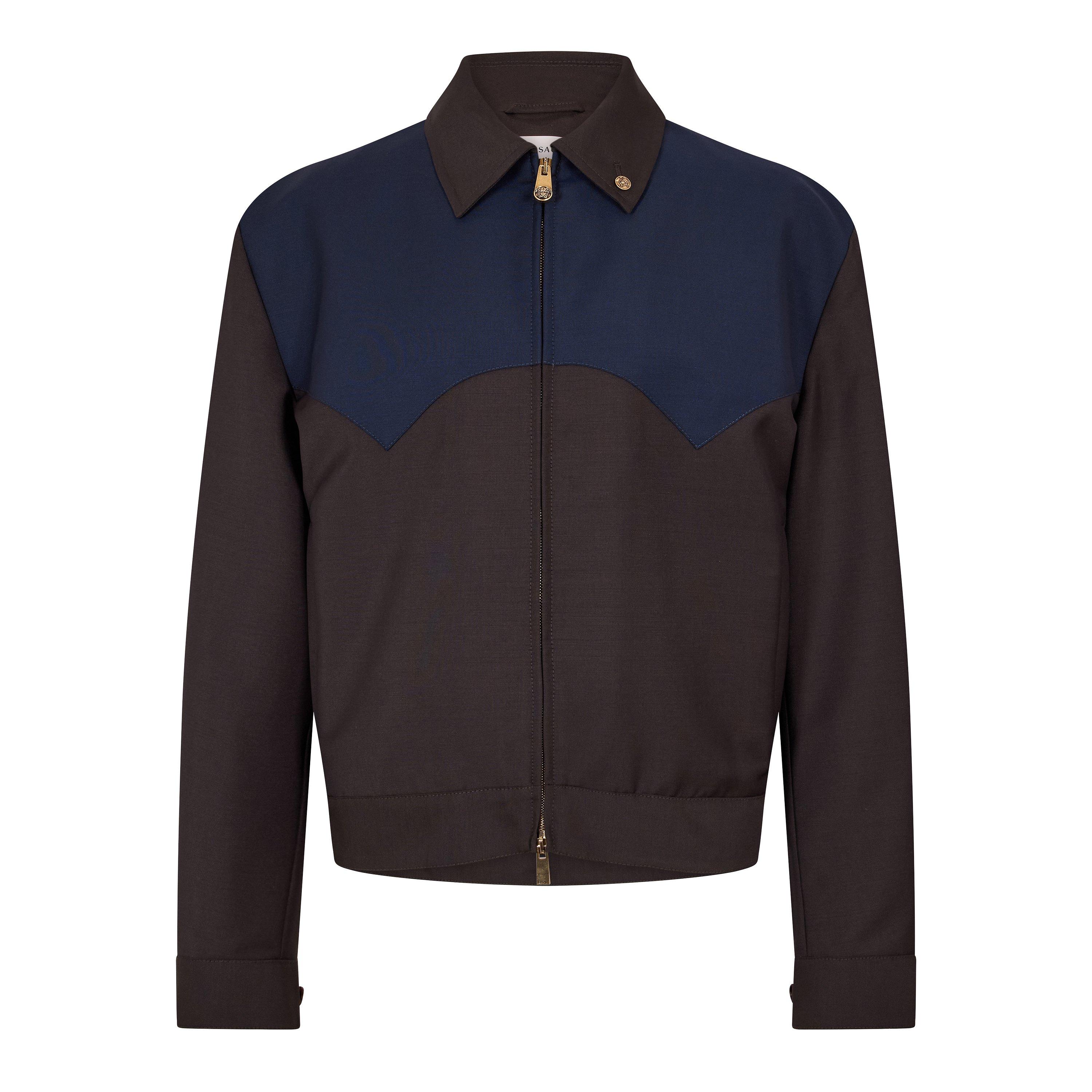 Chocolate/Navy - Versace - Versace MhairBlouson Sn62 - 1