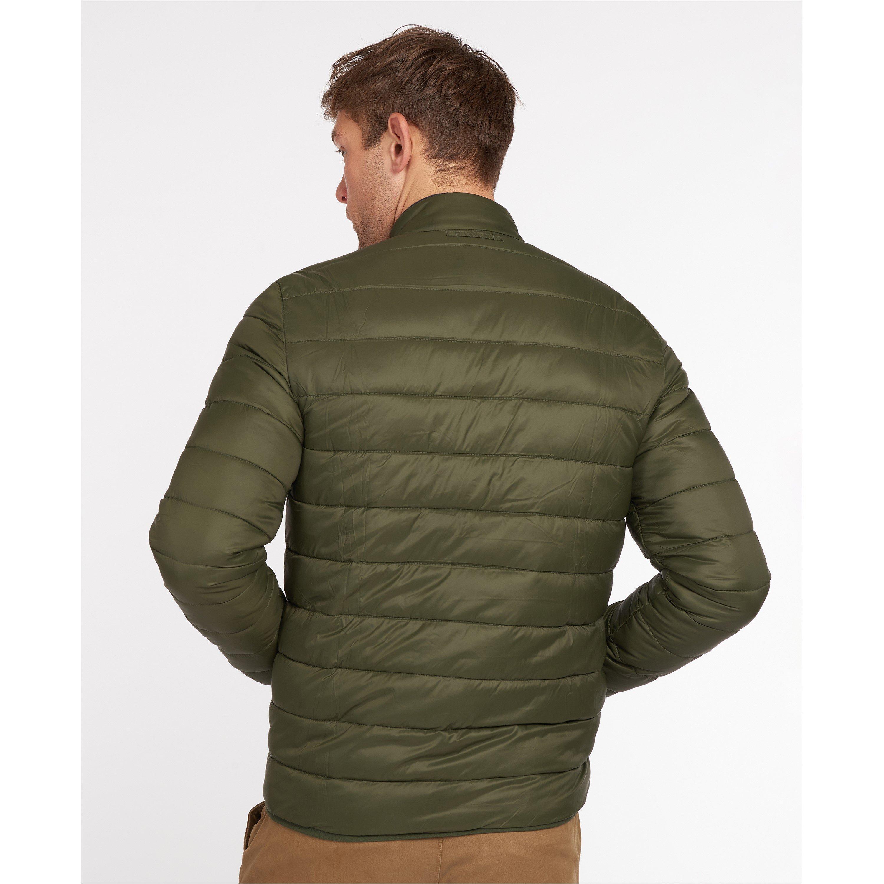 Olive - Barbour - Men's Penton Water Resistant Quilted Oversized Fit Short Puffer Jacket - 2