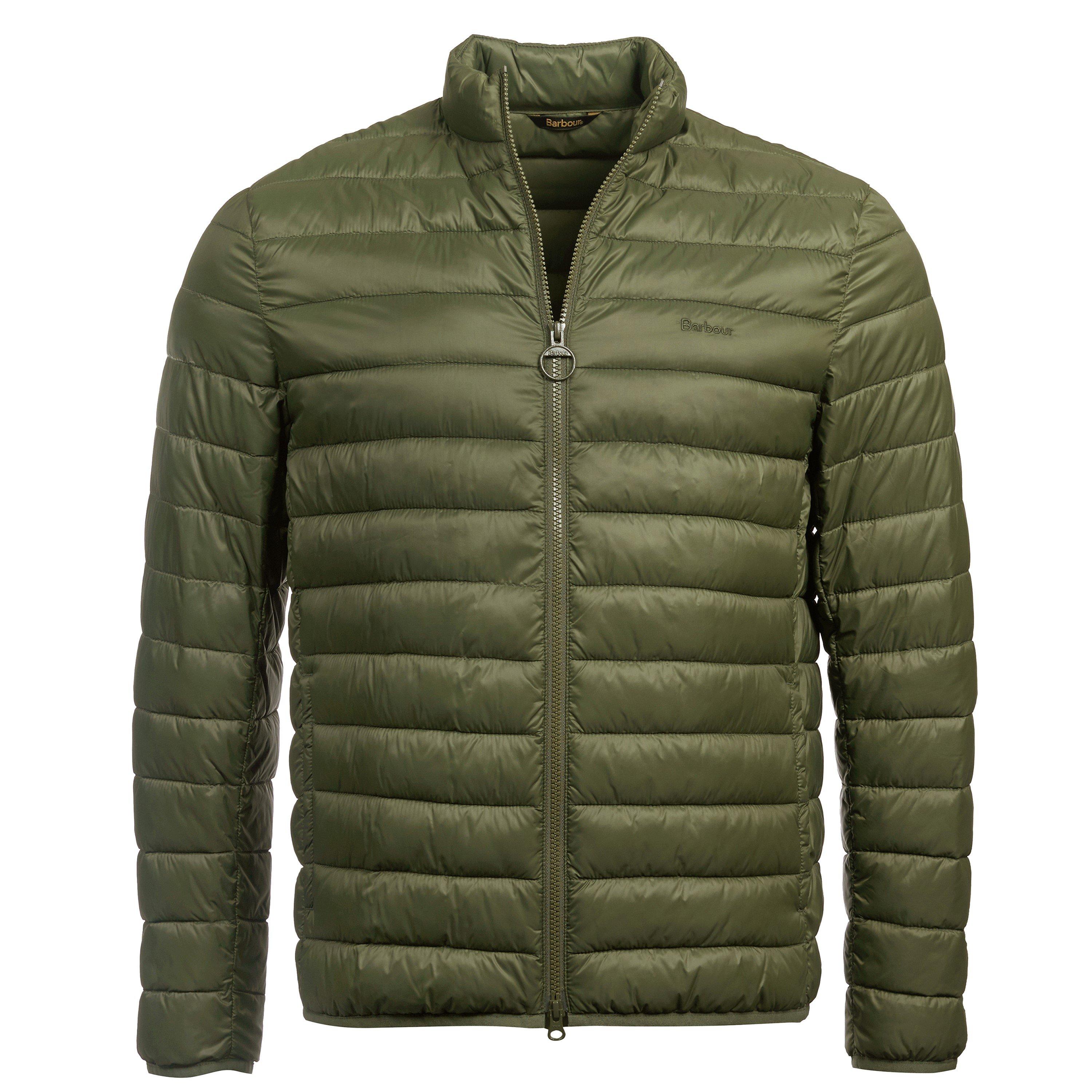 Olive - Barbour - Men's Penton Water Resistant Quilted Oversized Fit Short Puffer Jacket - 7