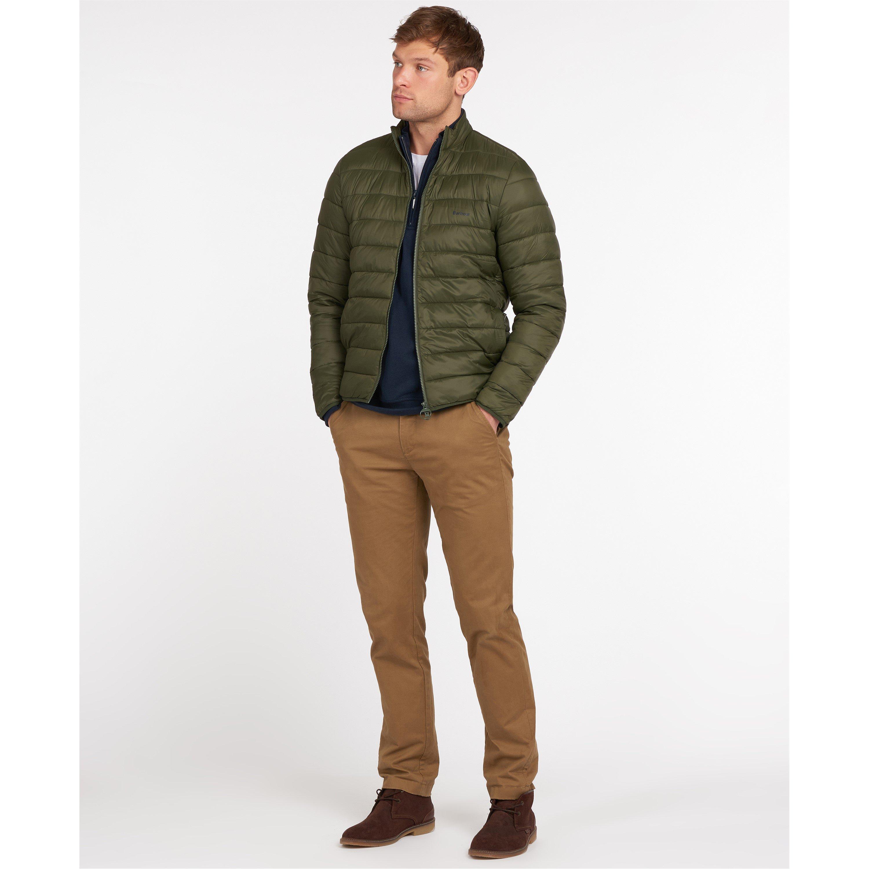 Olive - Barbour - Men's Penton Water Resistant Quilted Oversized Fit Short Puffer Jacket - 3