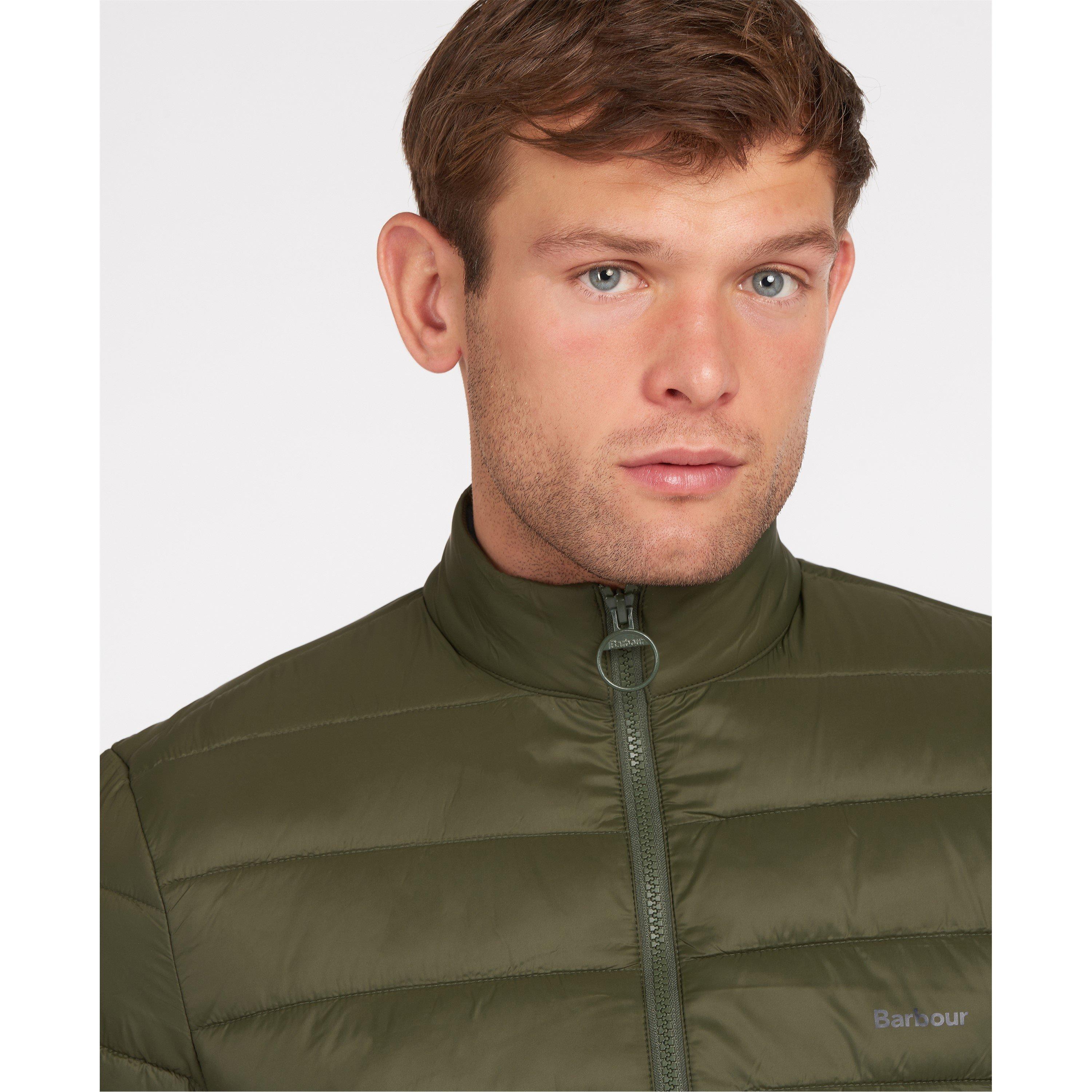 Olive - Barbour - Men's Penton Water Resistant Quilted Oversized Fit Short Puffer Jacket - 4