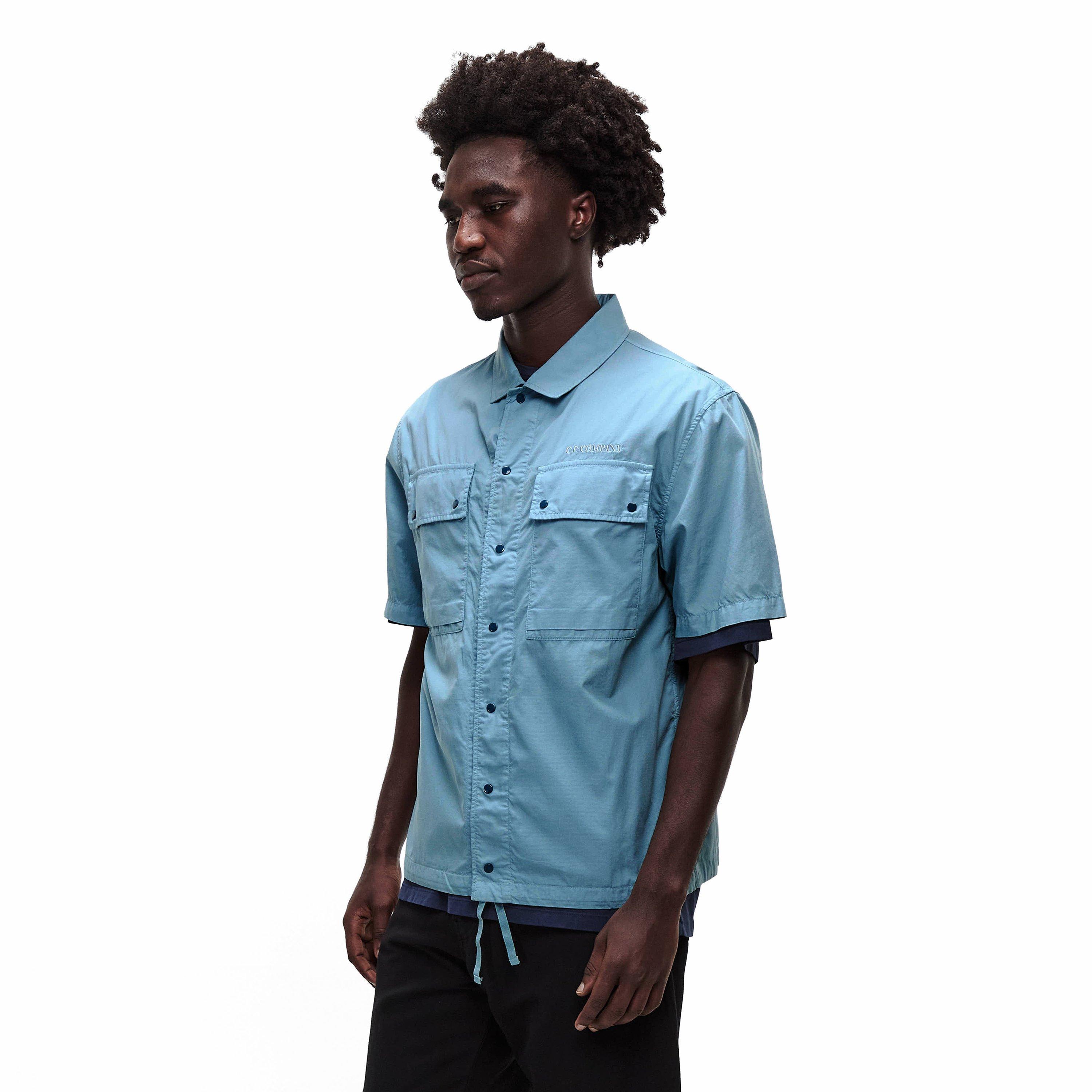 Silver Blue 809 - CP Company - Men's Overshirt - 3