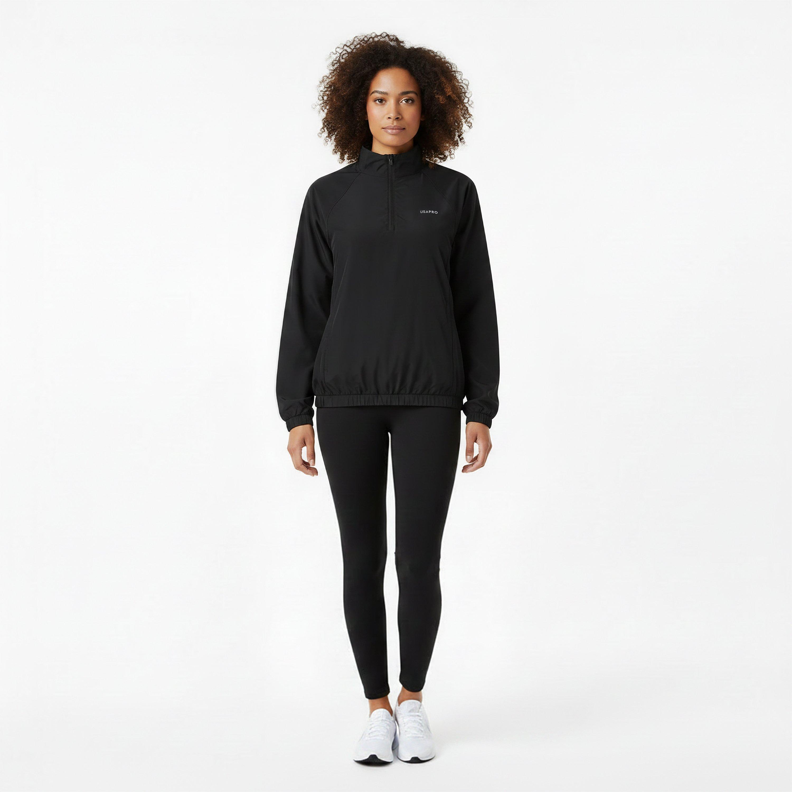 Black - USA Pro - Womens Performance Tracksuit Top - 6