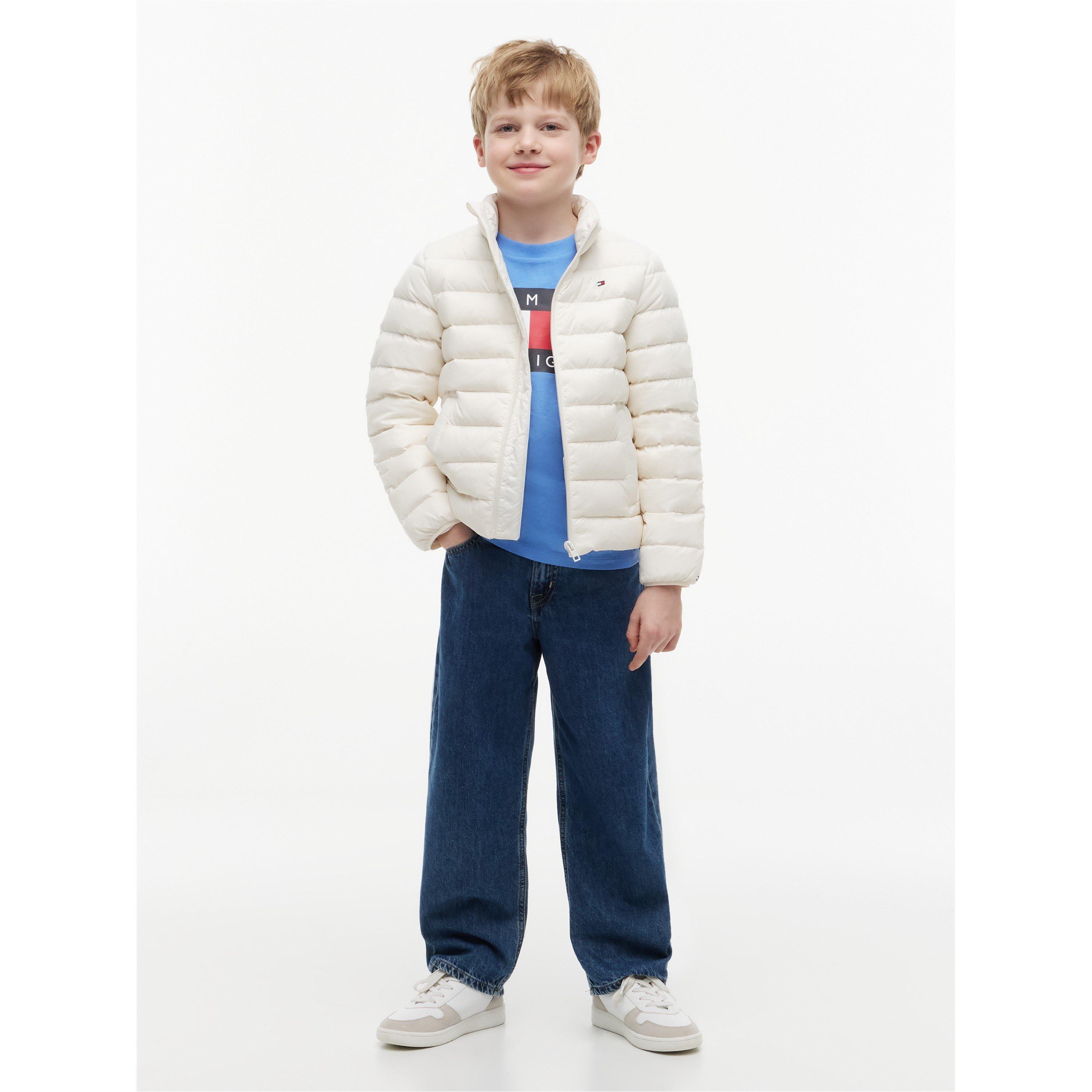 White YBH - Tommy Hilfiger - Kids' Short Puffer Jacket - 4