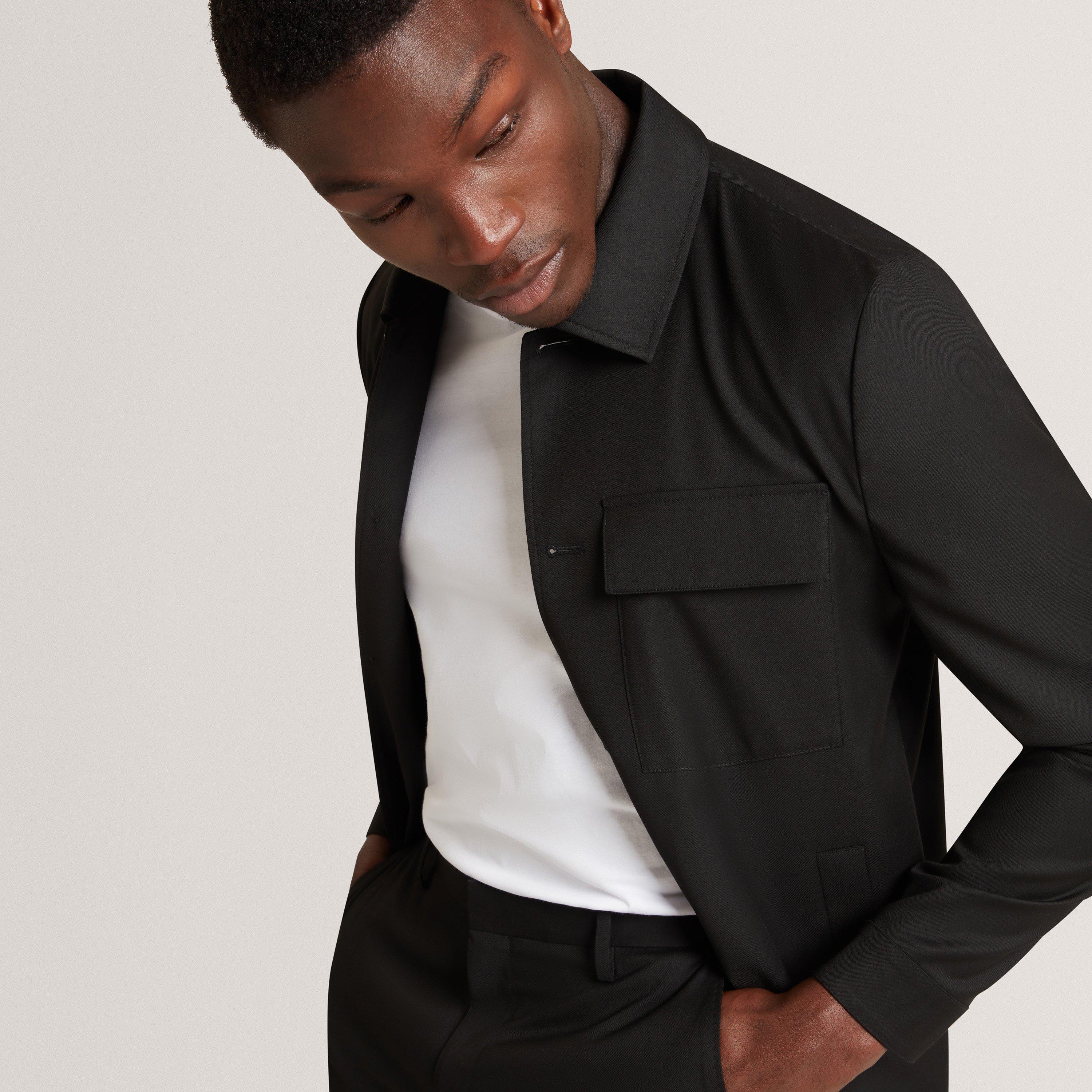 Zwart - Ted Baker - Ted Baker Slim Fit Overshirt - 3