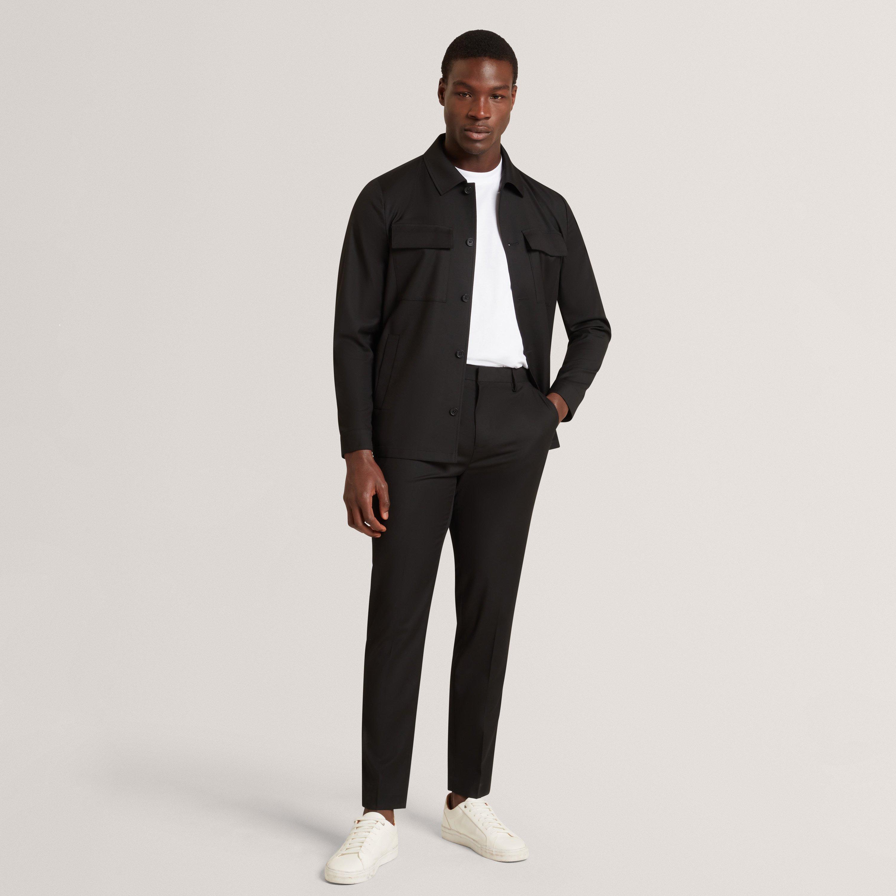 Zwart - Ted Baker - Ted Baker Slim Fit Overshirt - 6