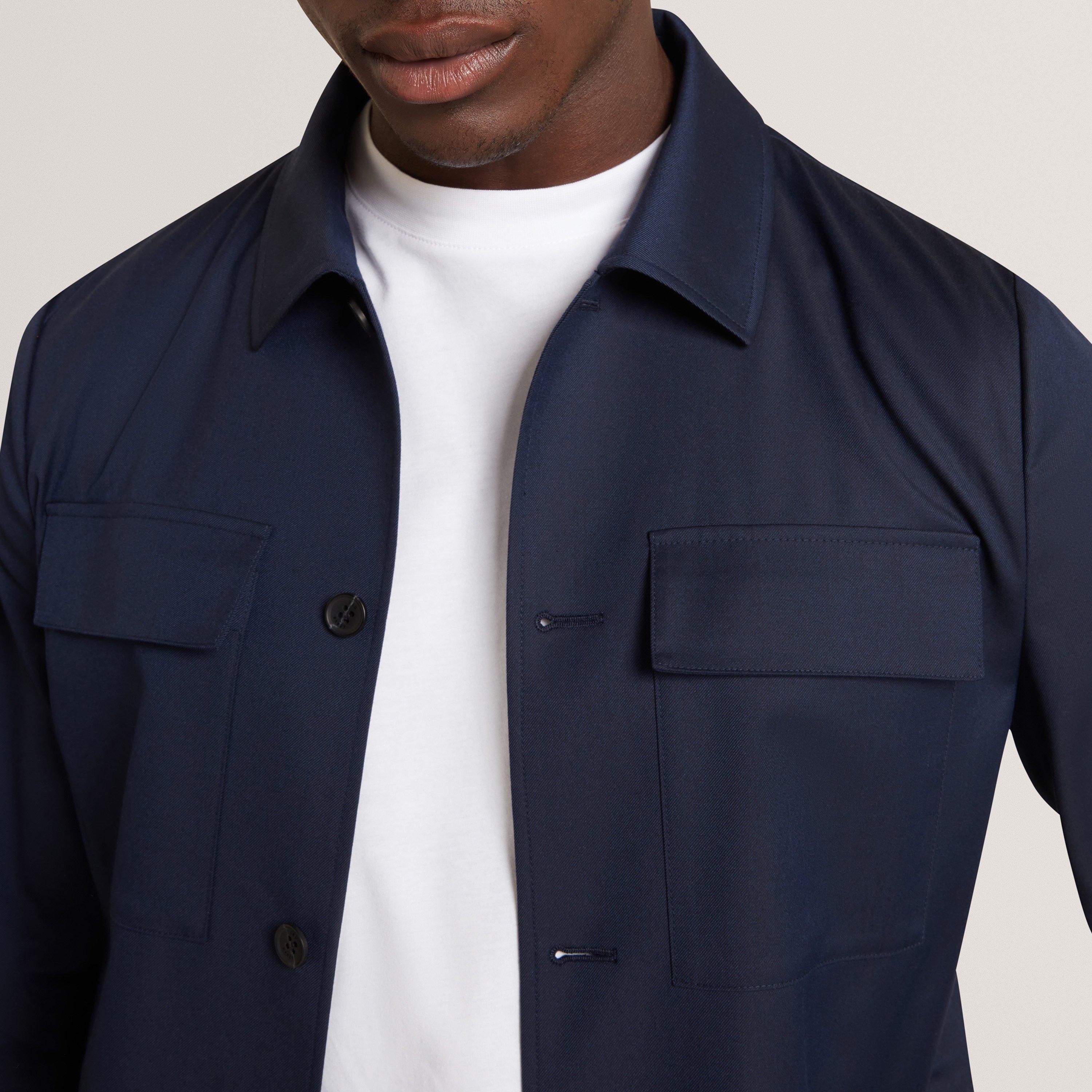 Navy - Ted Baker - Ted Baker Slim Fit Overshirt - 5