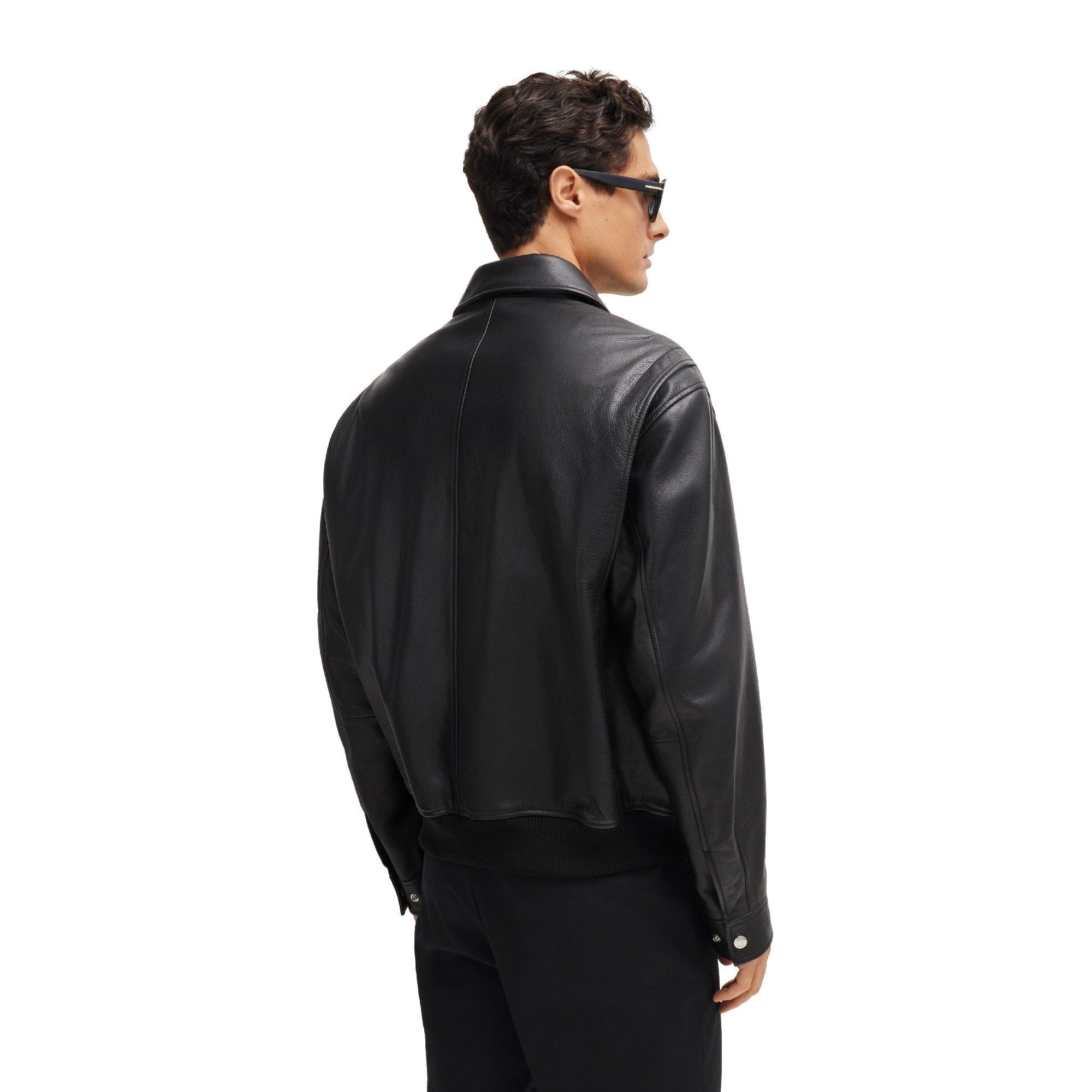 Black - Boss - C-Merwyn 10261962 01 Leather Jacket Mens - 2