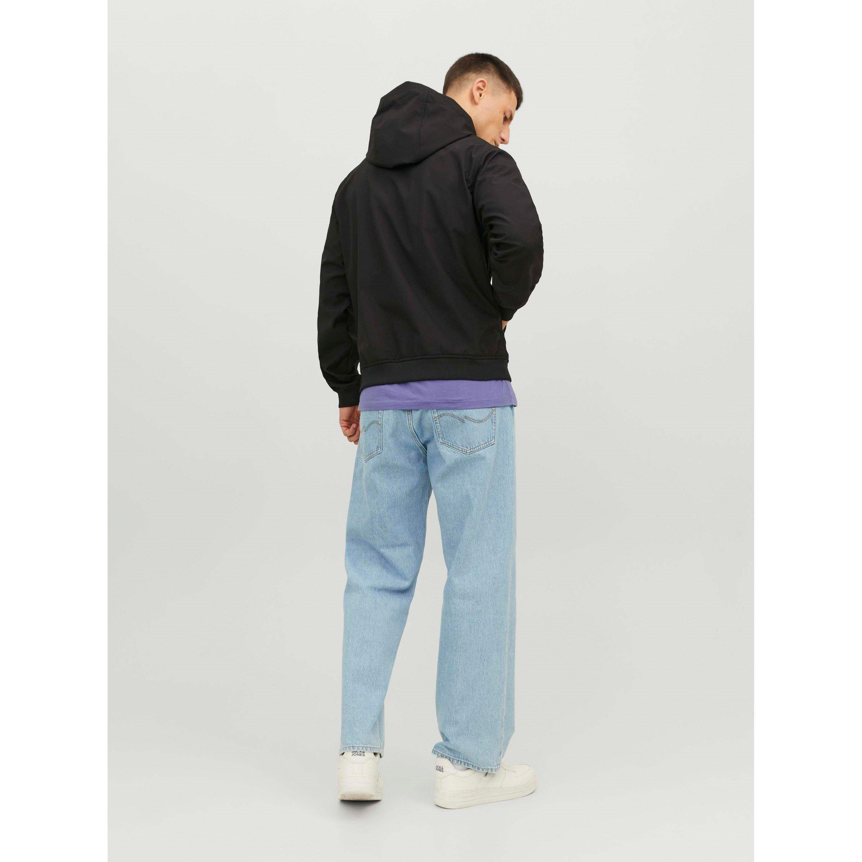 Black - Jack and Jones - Softshell Zip Hooded Jacket Mens - 3