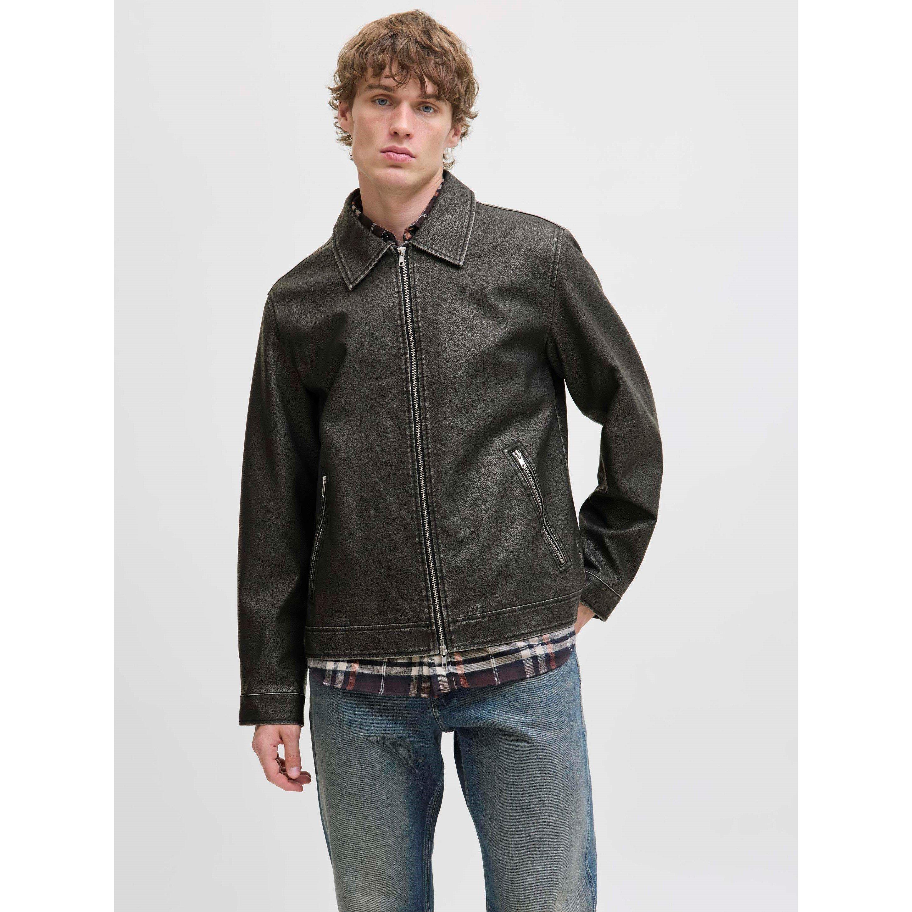 Black - Jack and Jones - Casablanca PU Jacket Mens - 2