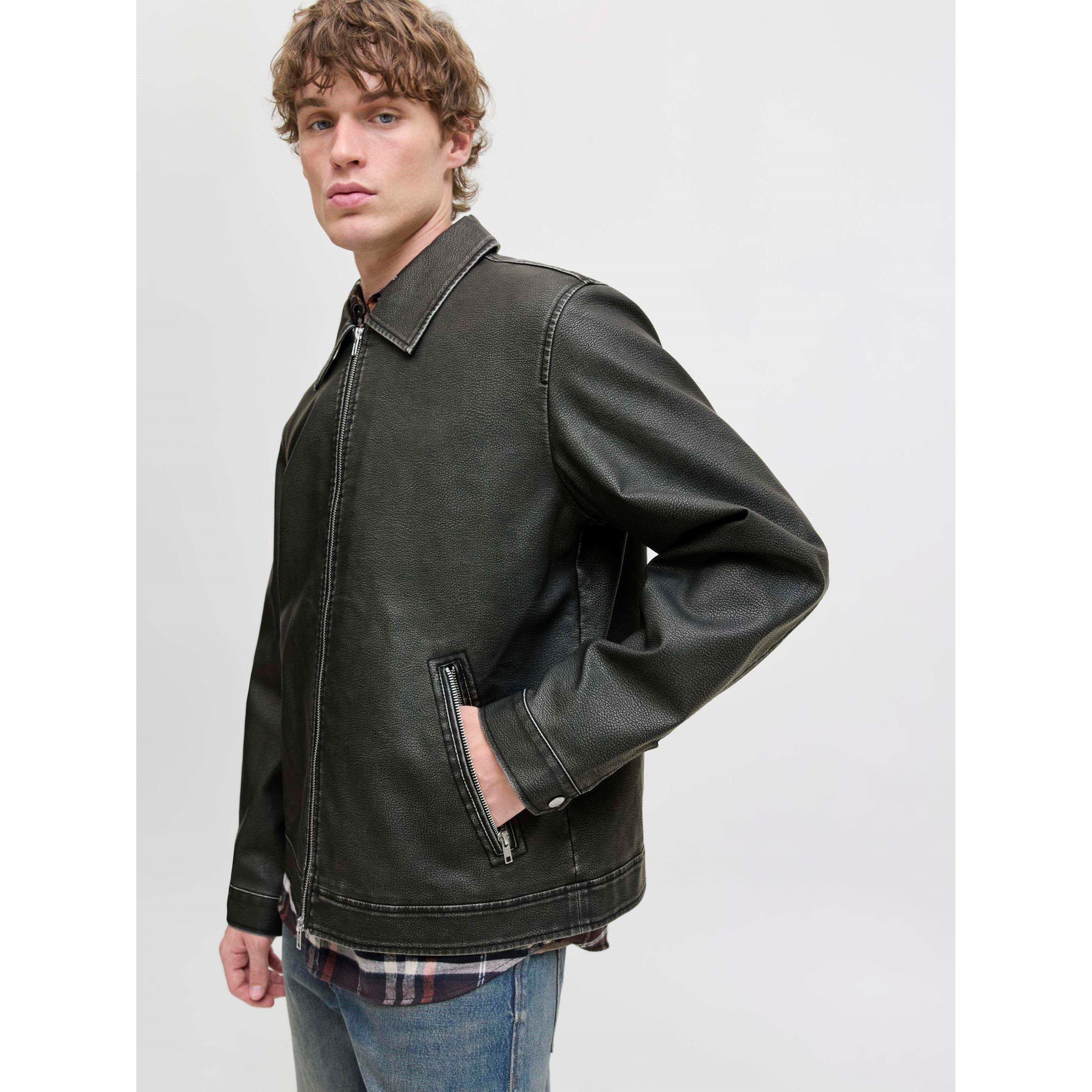 Black - Jack and Jones - Casablanca PU Jacket Mens - 6