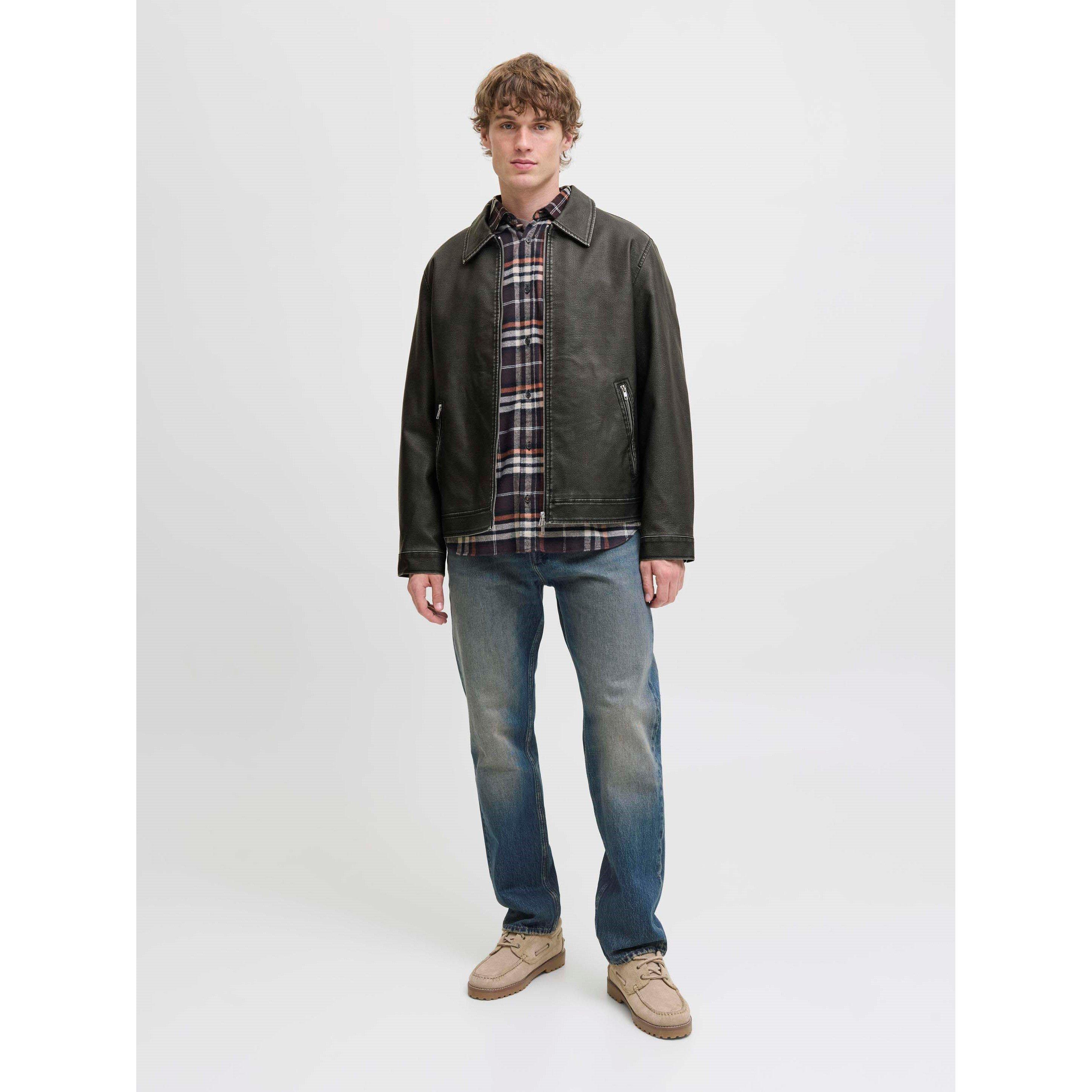 Black - Jack and Jones - Casablanca PU Jacket Mens - 7