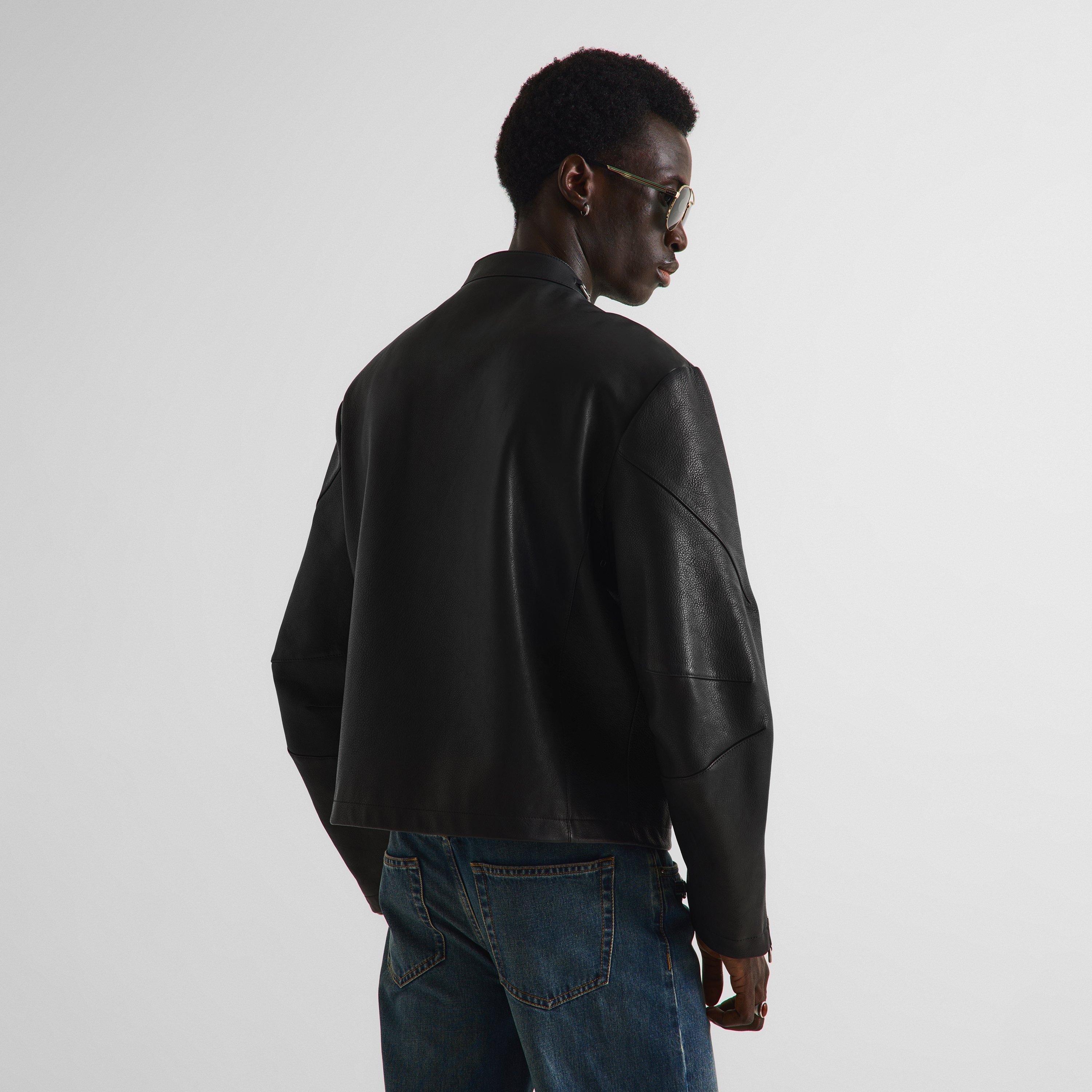 Black - Gucci - Men's Leather Jacket - 4