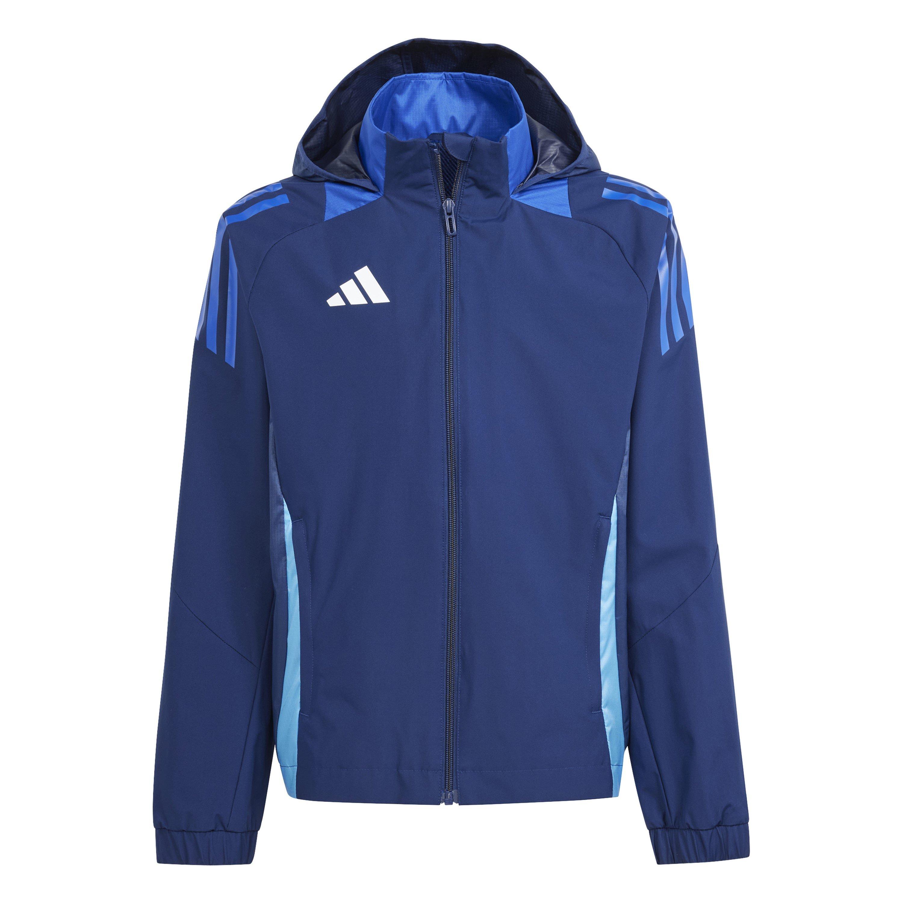 Adidas  Kids ' Rain Anorak - Navy Blue - 9-10 Years