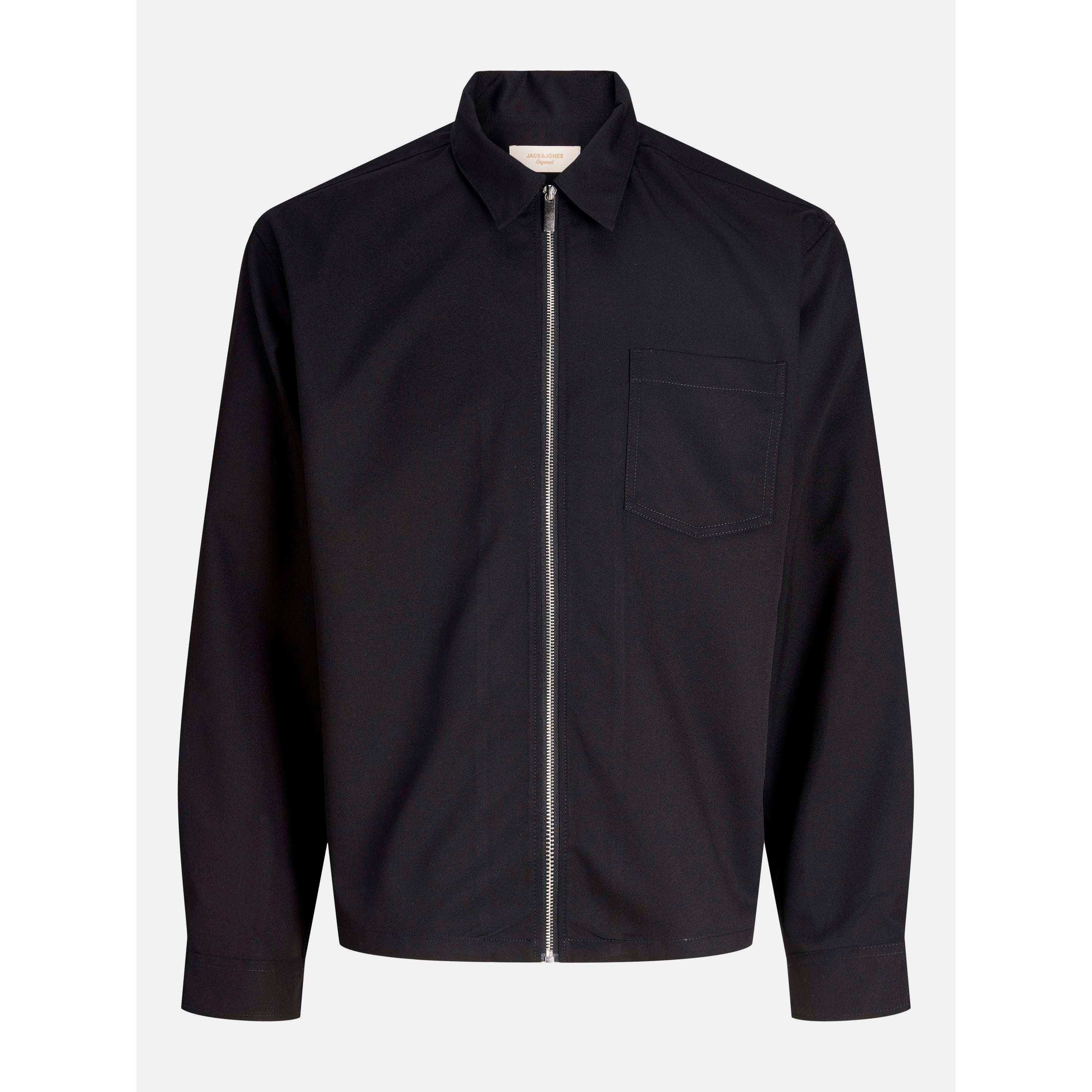 Black - Jack and Jones - Party Zip Overshirt Mens - 1