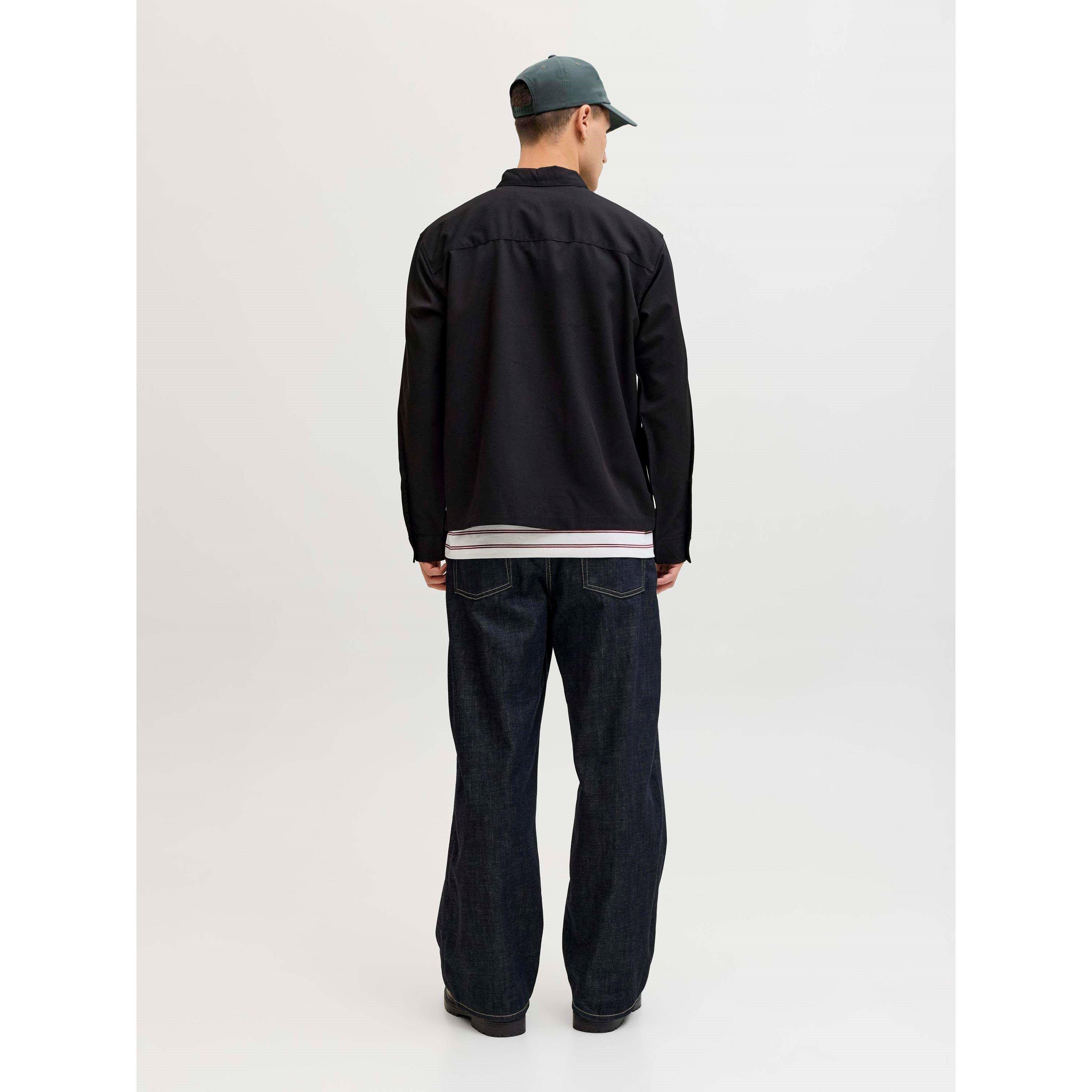 Noir - Jack and Jones - Party Zip Overshirt Mens - 3