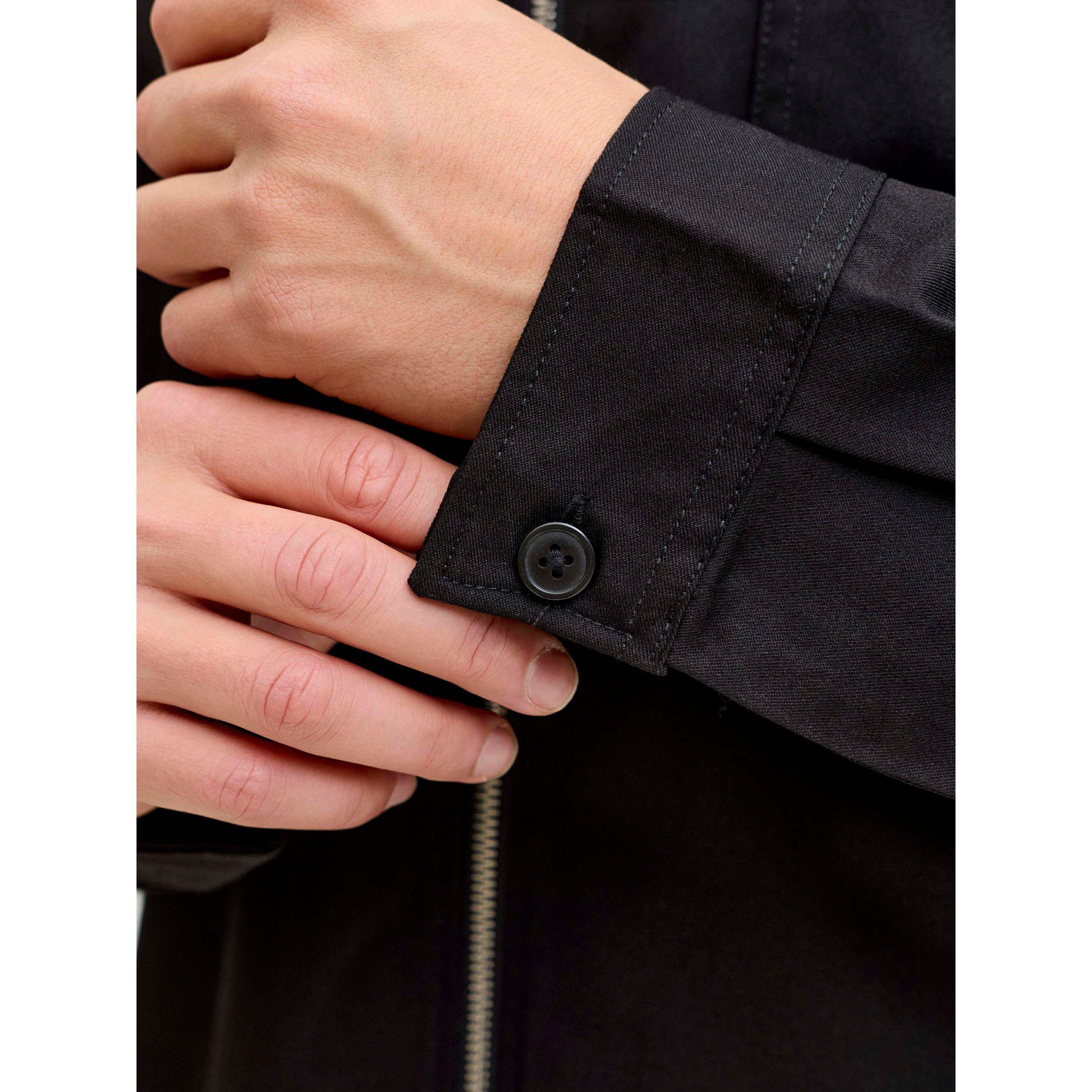 Noir - Jack and Jones - Party Zip Overshirt Mens - 4