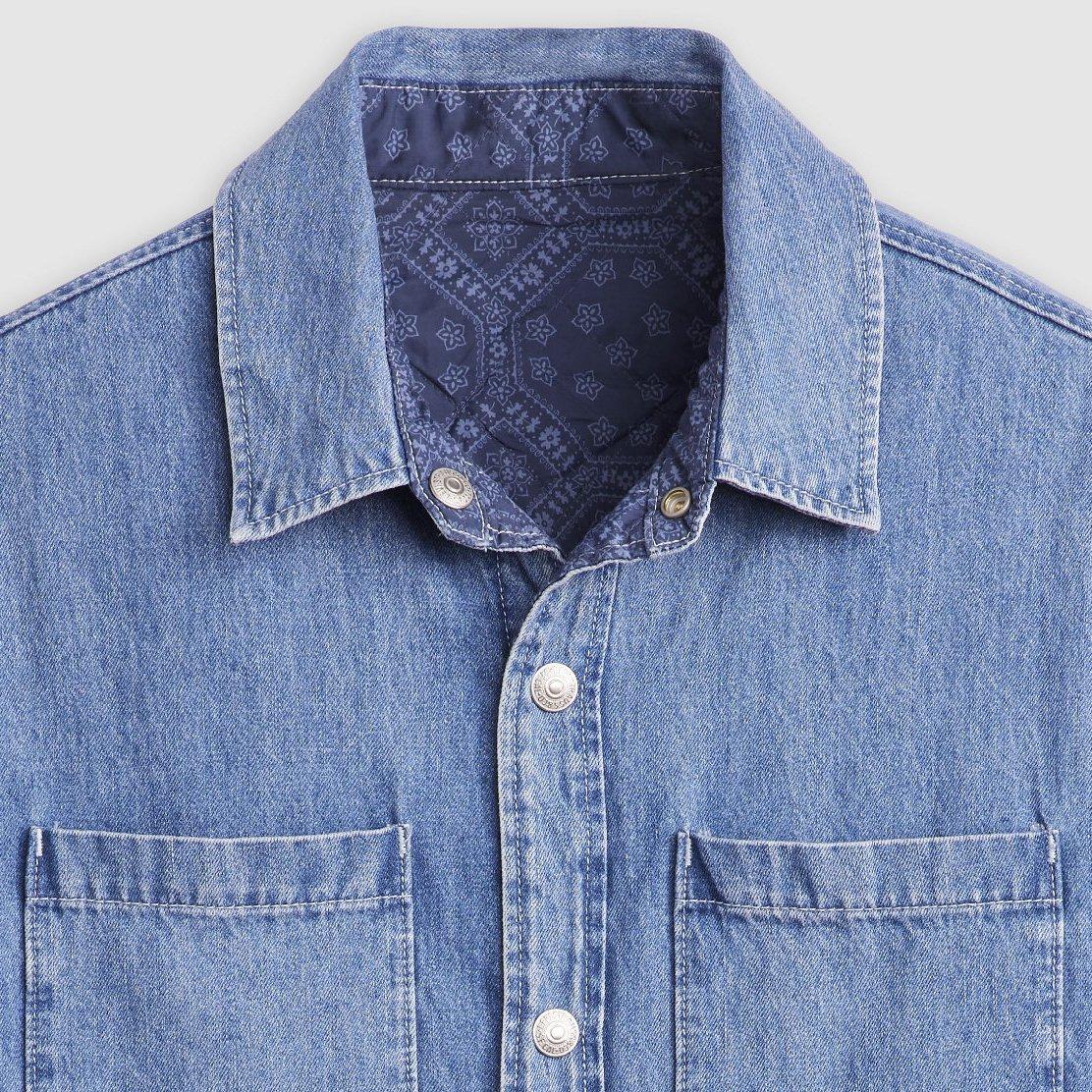 Greenpoint - Levis - Men's Bryant Padded Reversible Green Overshirt - 4