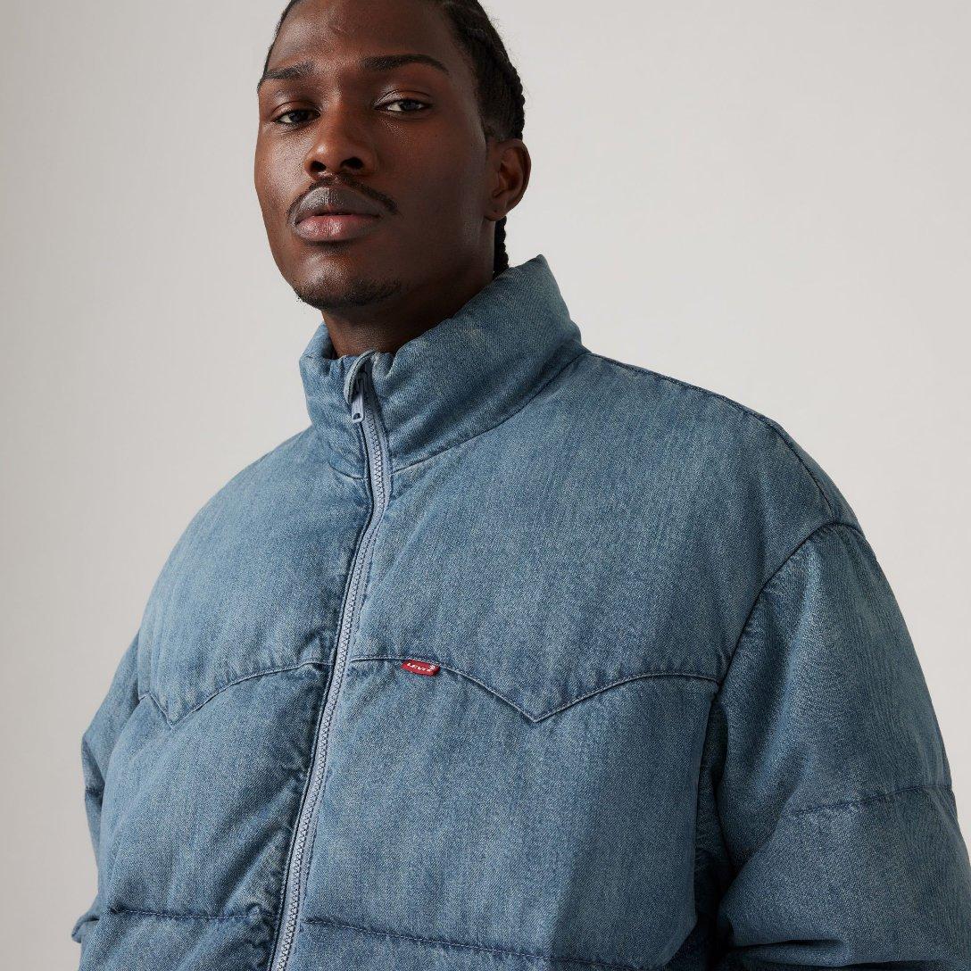 Sidetracked - Levis - Men's Super Puffer Denim Jacket - 4