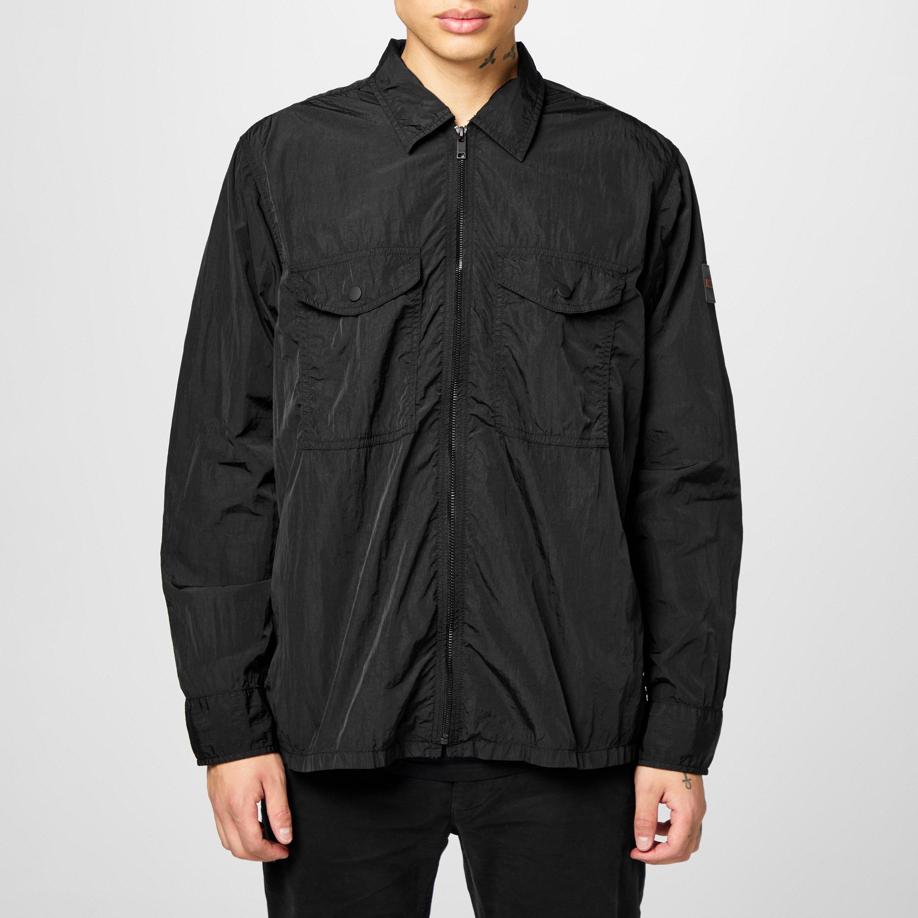 Black 001 - Boss - Men's Zip Urban Edge Style Shacket - 3