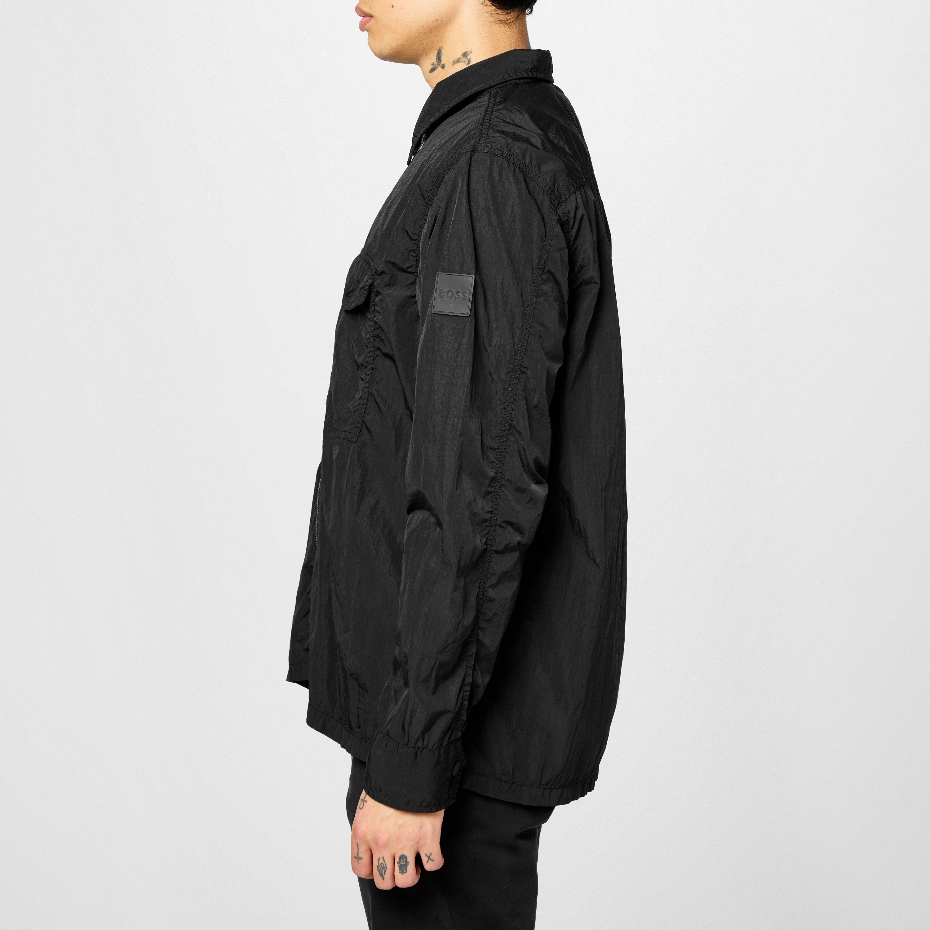 Black 001 - Boss - Men's Zip Urban Edge Style Shacket - 5