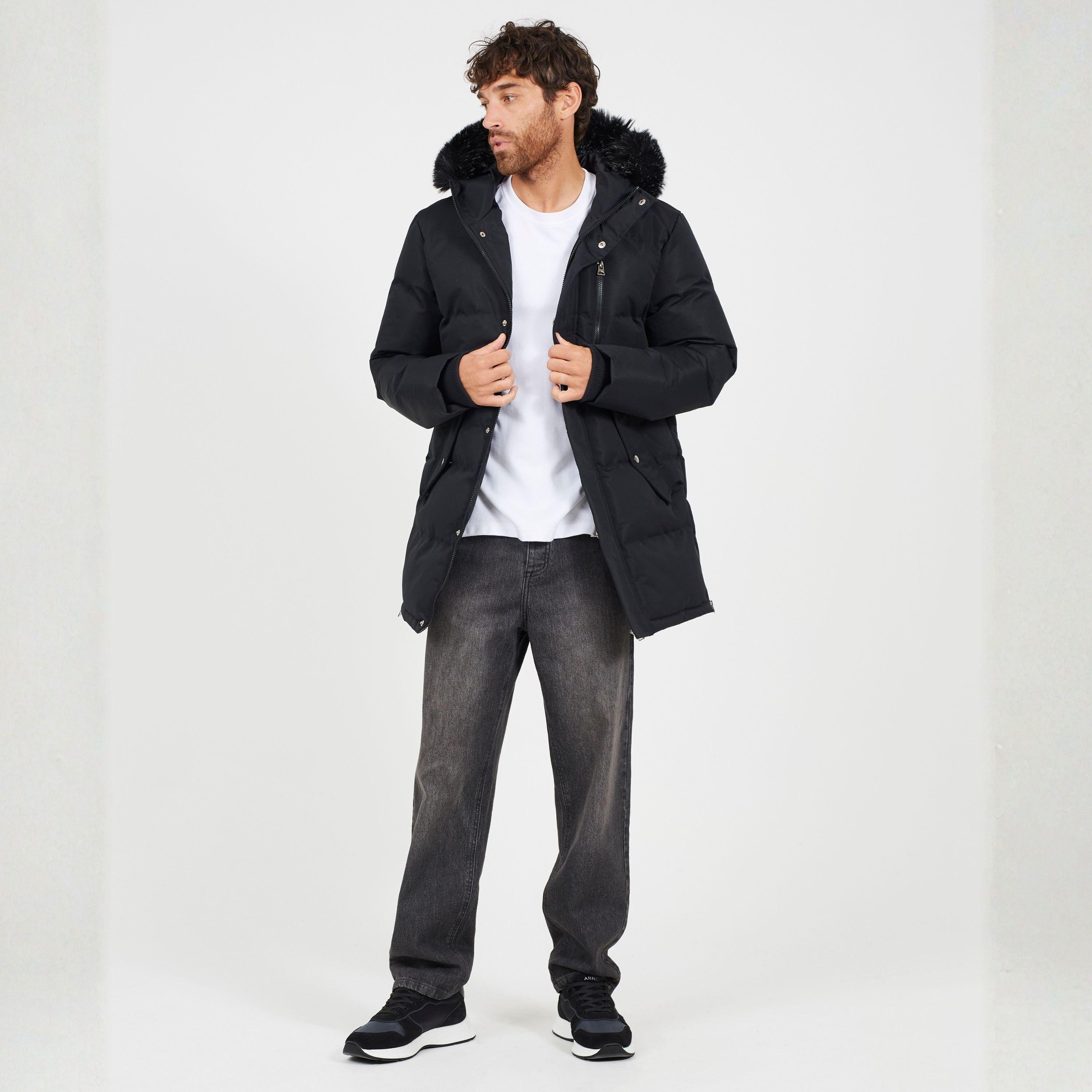 Black - Brave Soul - Hooded Parka Sn62 - 4
