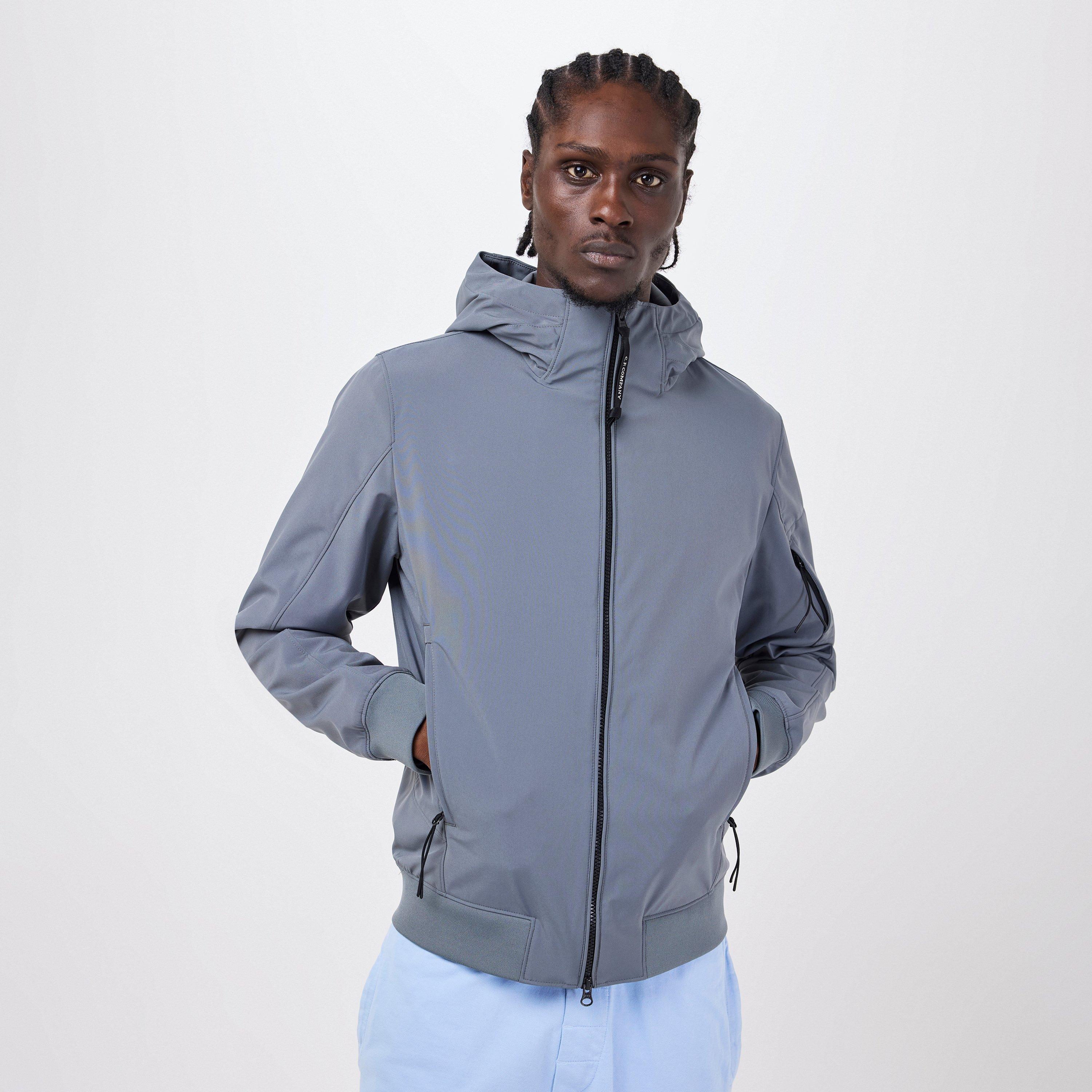 Smoked Prl 935 - CP Company - Men's Lens Windproof Hooded Long Sleeve Softshell Jacket - 3