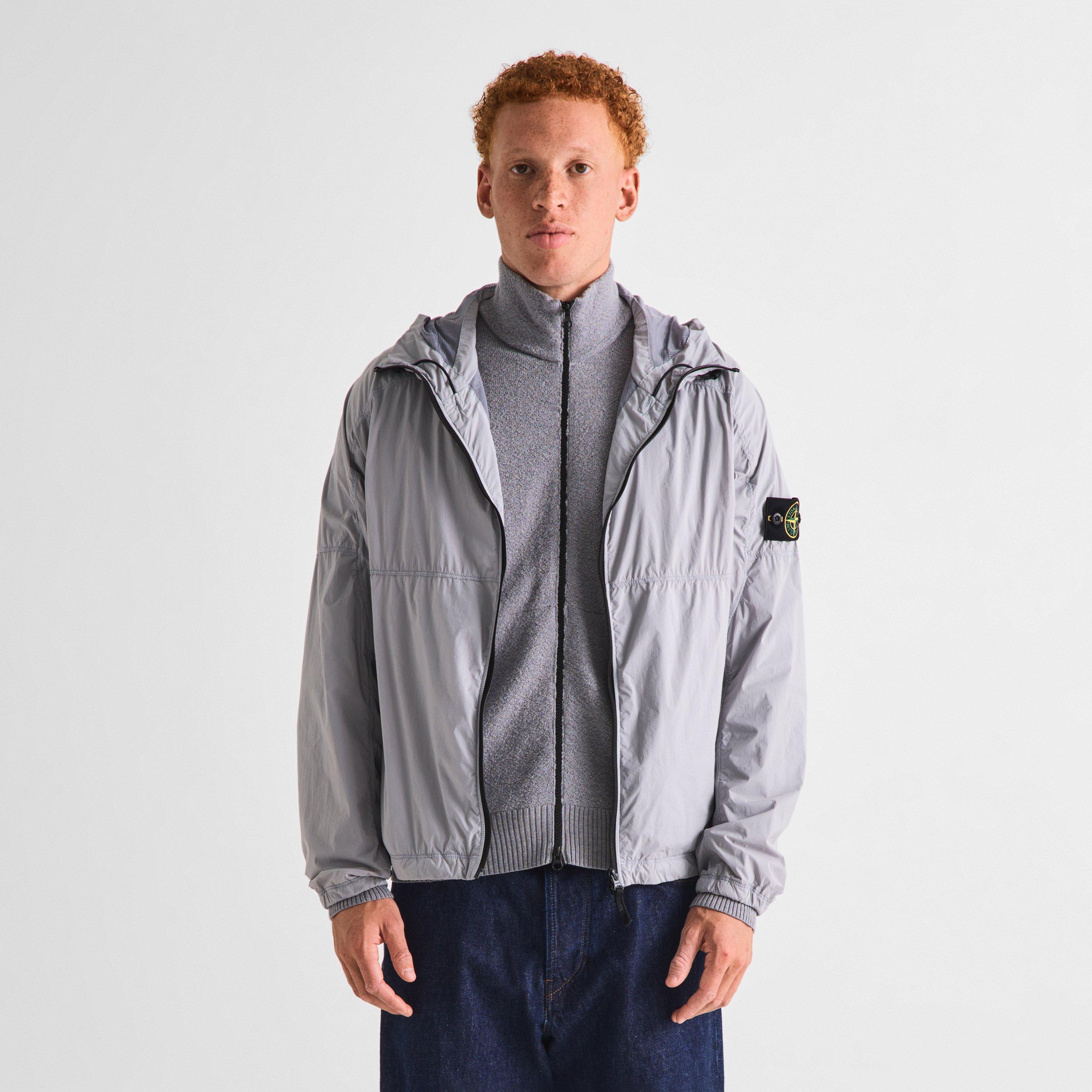 Ash Grey V0049 - Stone Island - Men's GD Hooded Bomber Jacket - 3