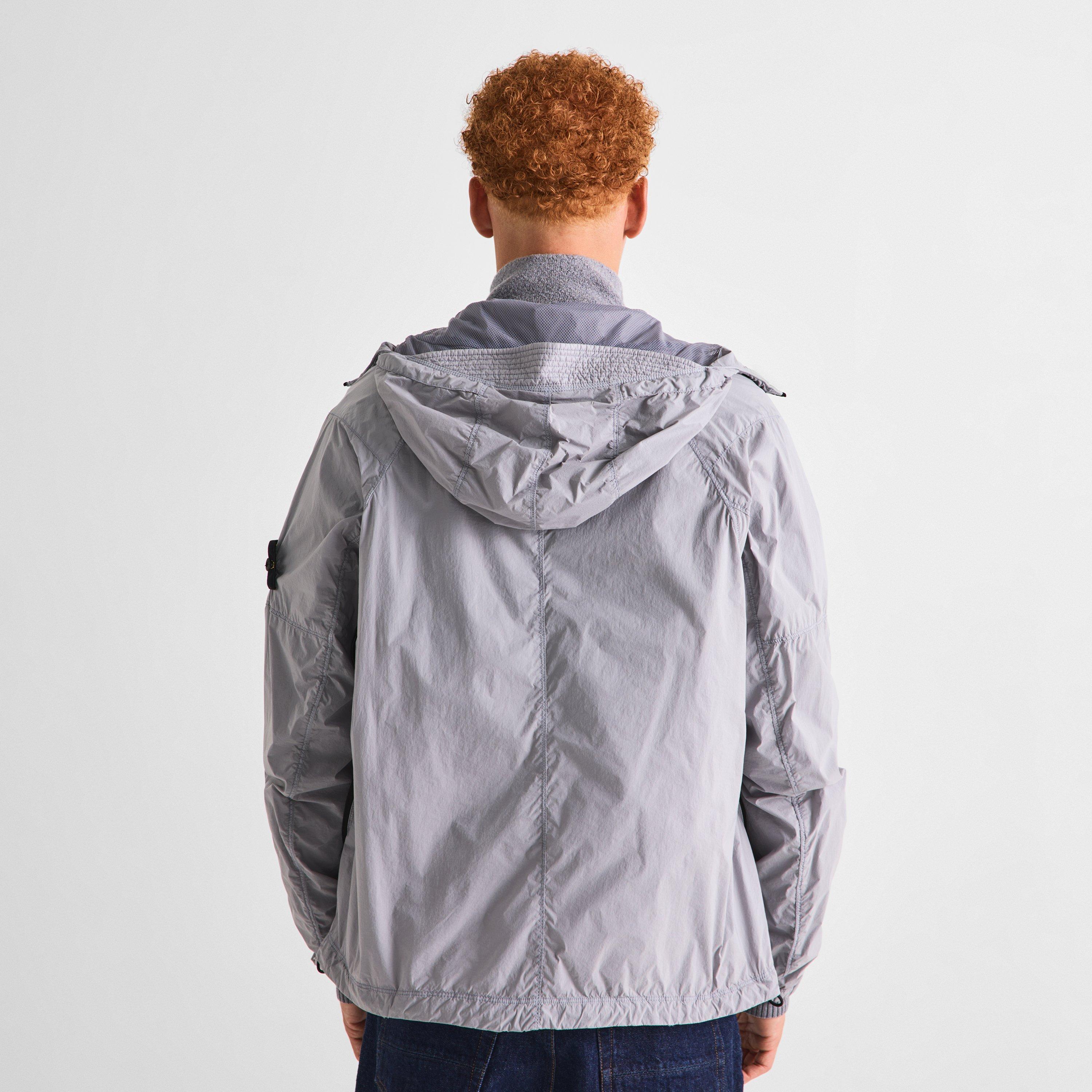 Ash Grey V0049 - Stone Island - Men's GD Hooded Bomber Jacket - 4