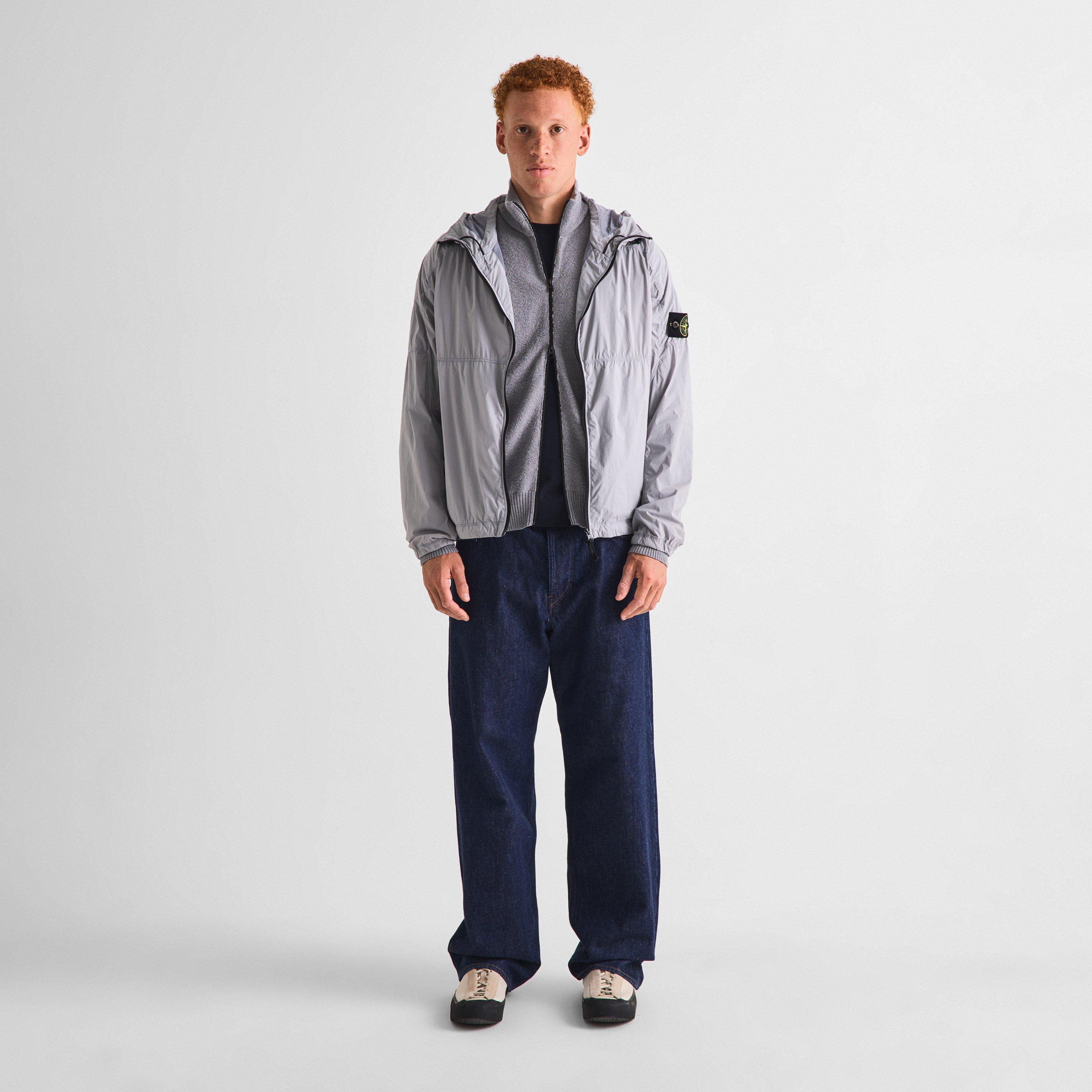 Ash Grey V0049 - Stone Island - Men's GD Hooded Bomber Jacket - 6