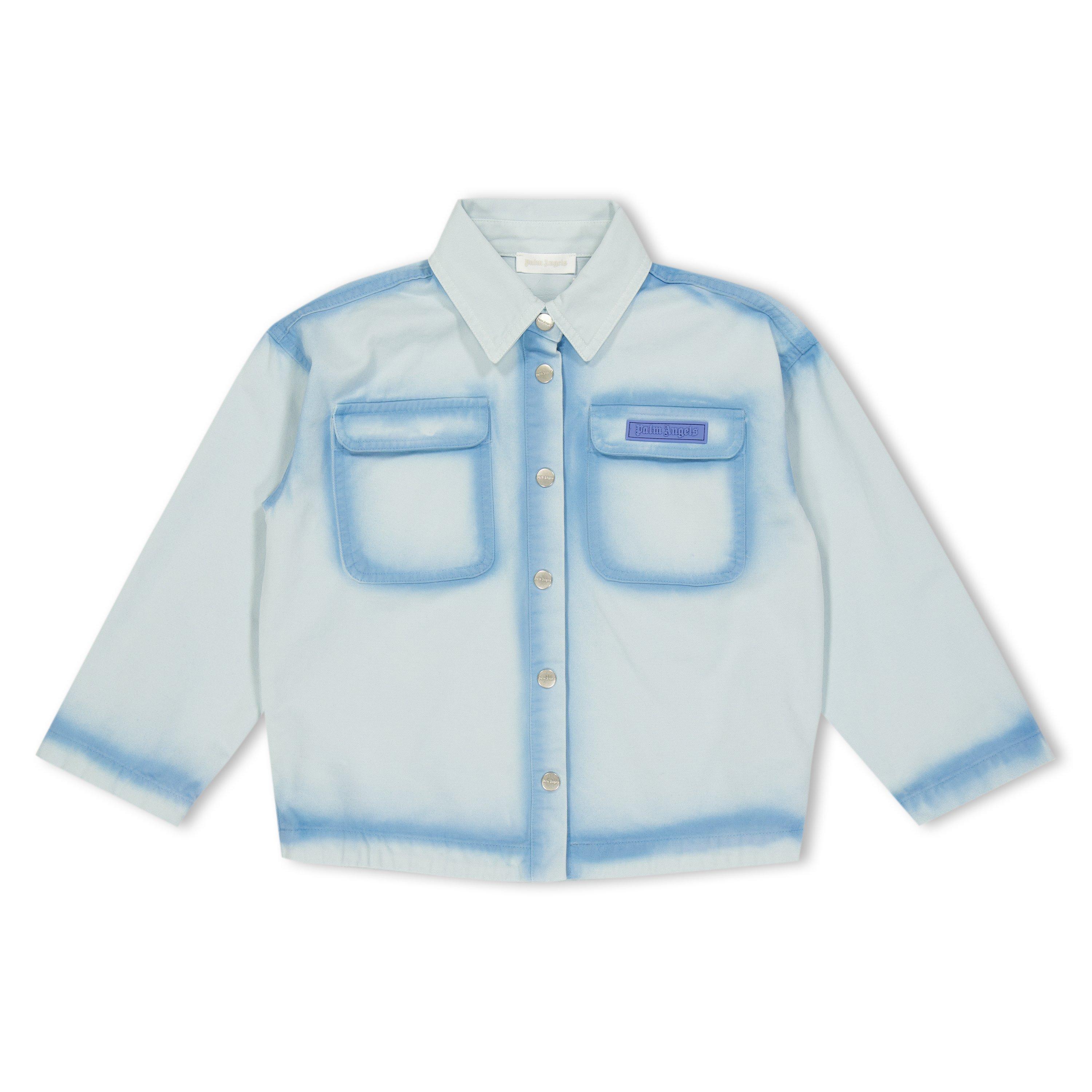 Light Blue - Palm Angels - Kids' Saharian Coach Jacket - 1