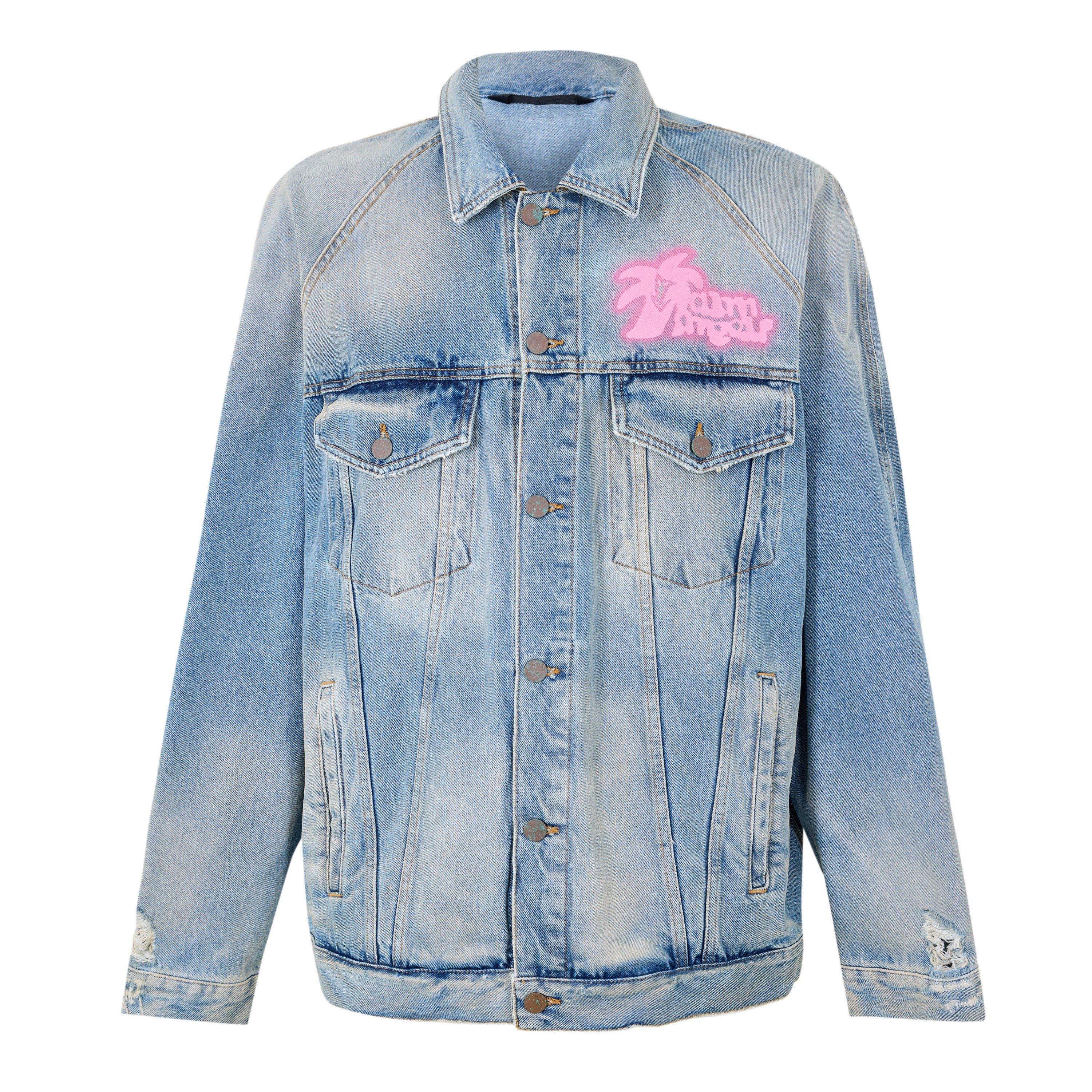Palm Angels Men's Hunter Denim Jacket - Blue Fu - 2XL