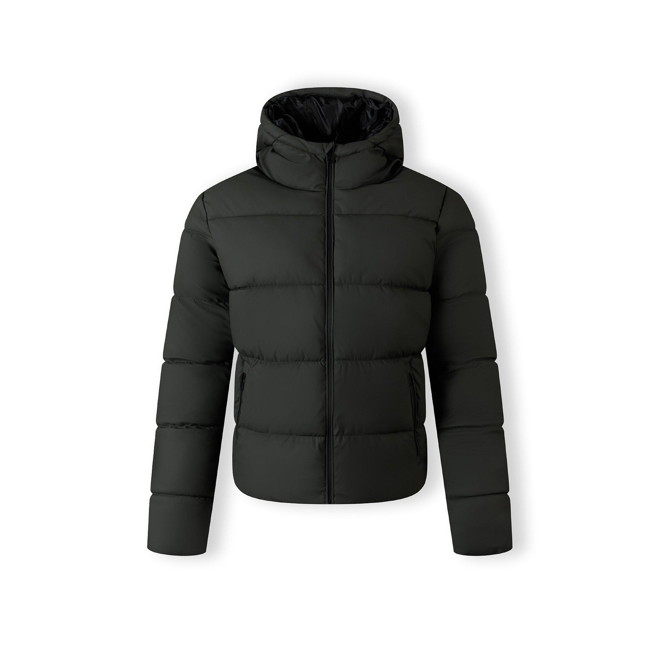 Minoti Men's Padded Jacket With Hood Zip Pockets Khaki - Small
