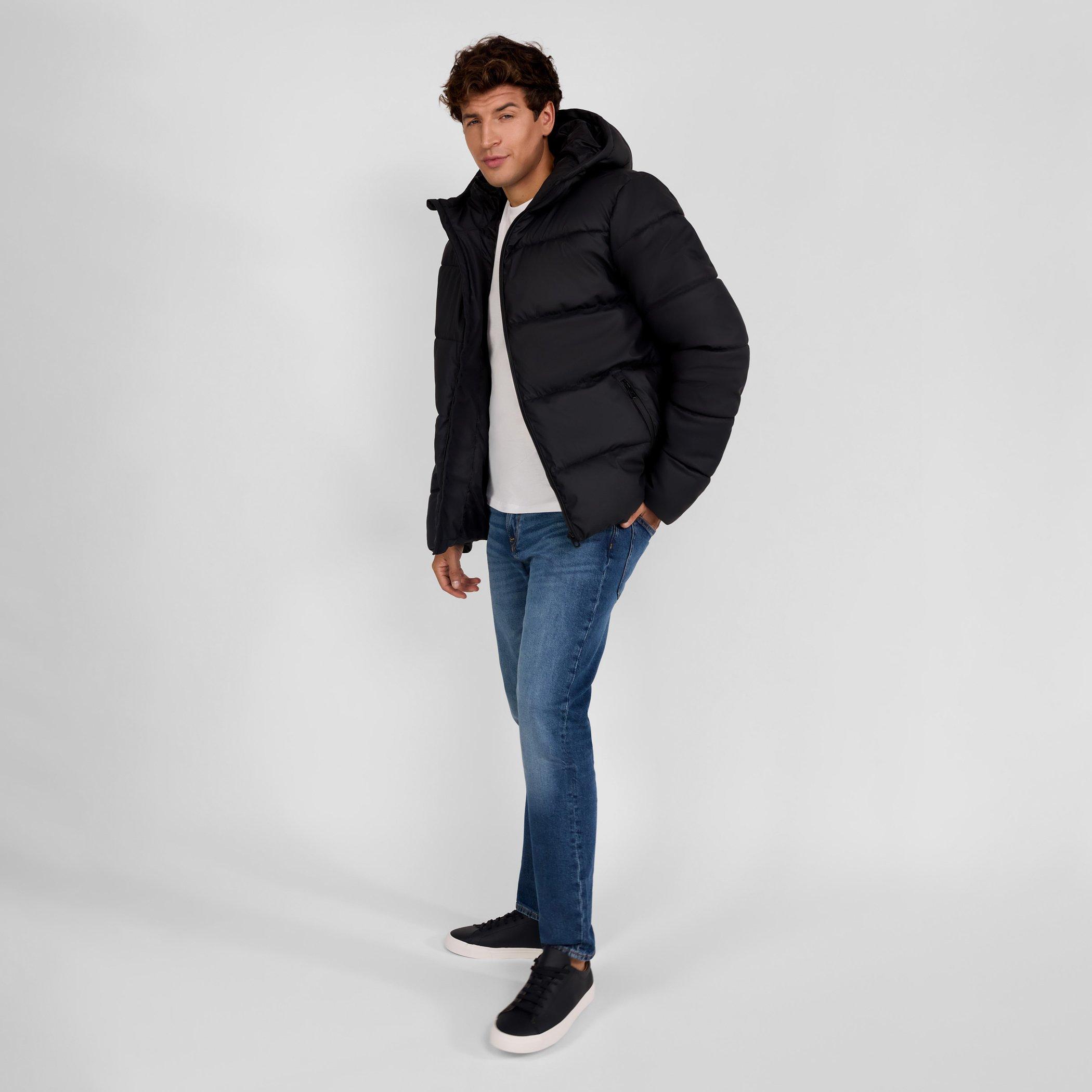 Black - Minoti - Men PU jacket zip pockets black - 4