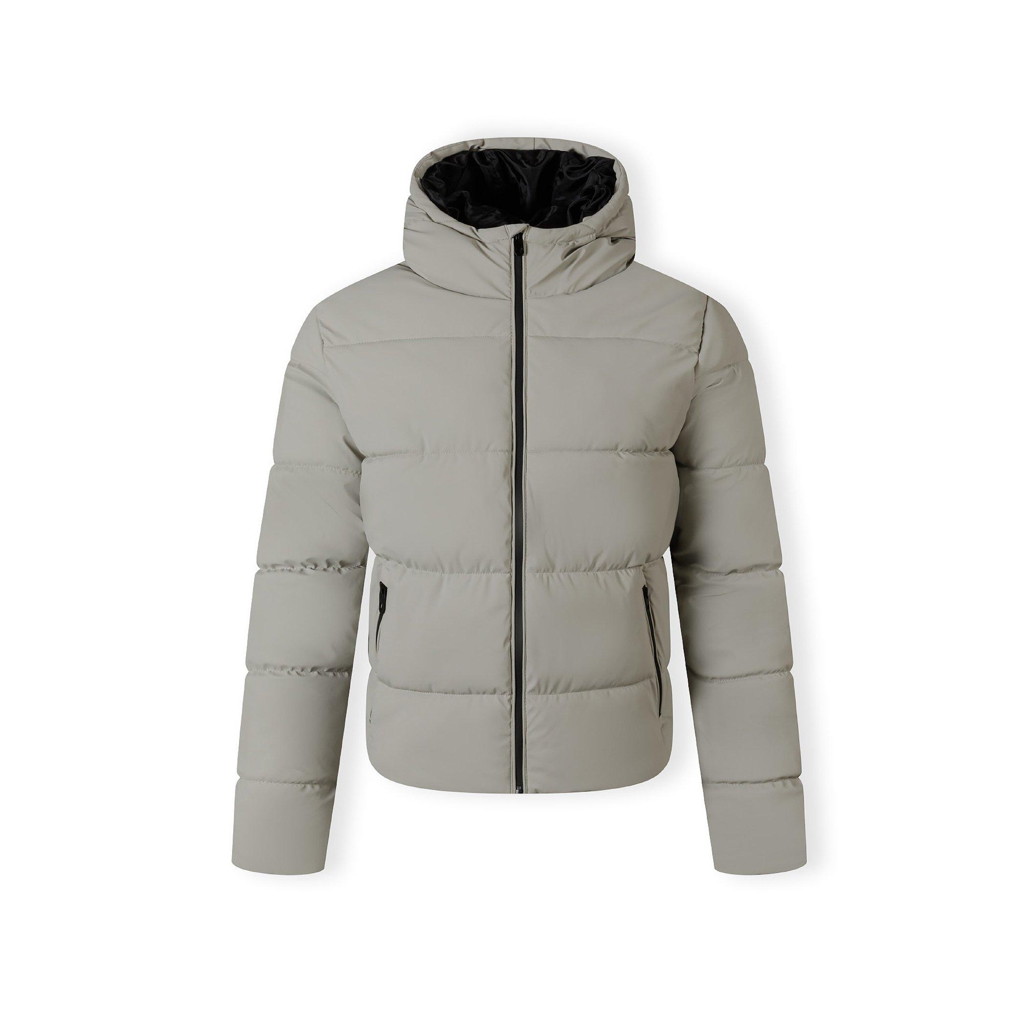 Minoti Men's Pu Jacket With Hood And Zip Pockets Grey - Light Grey - 2X Large