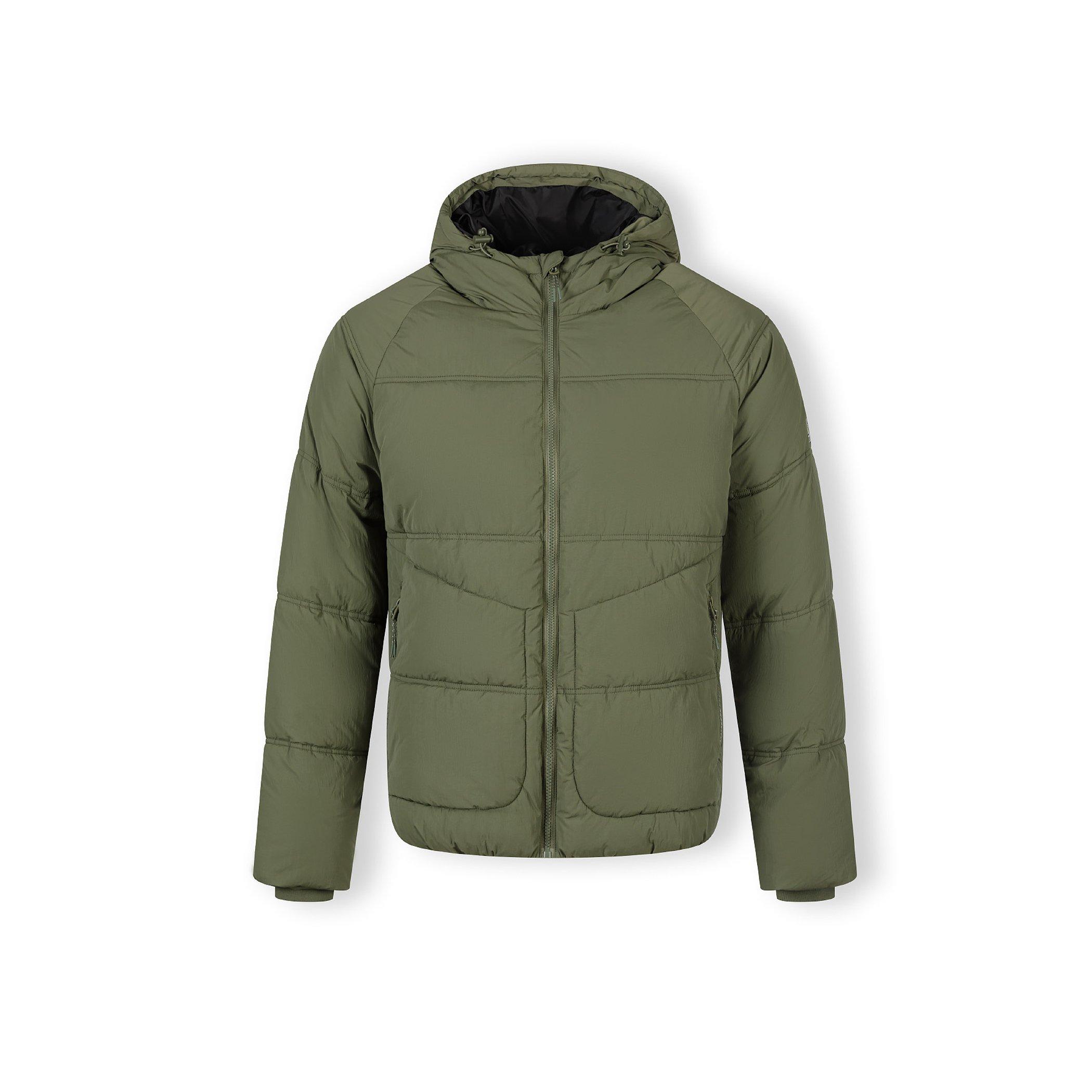 Khaki - Minoti - Boys quilted jacket with raglan sleeves khaki - 1