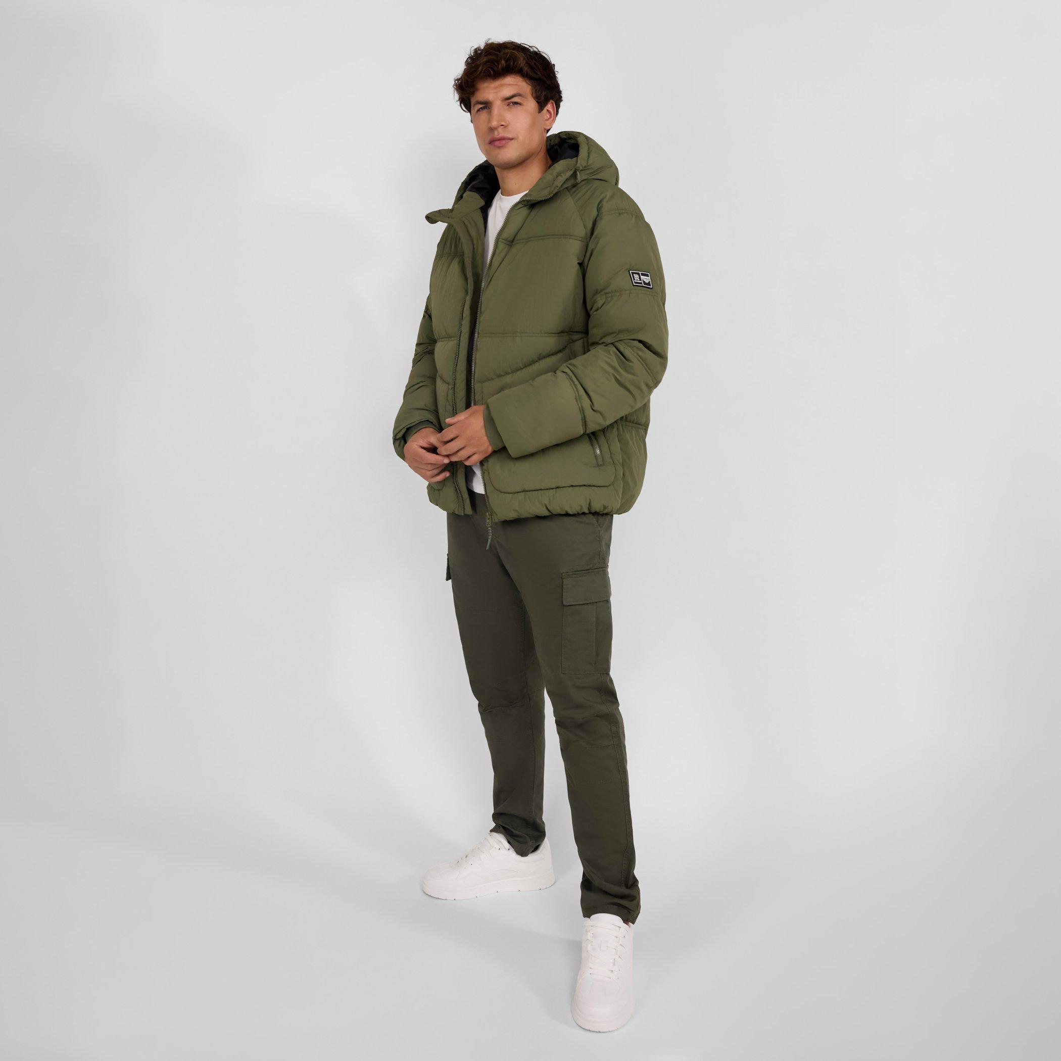 Kaki - Minoti - Boys quilted jacket with raglan sleeves khaki - 3