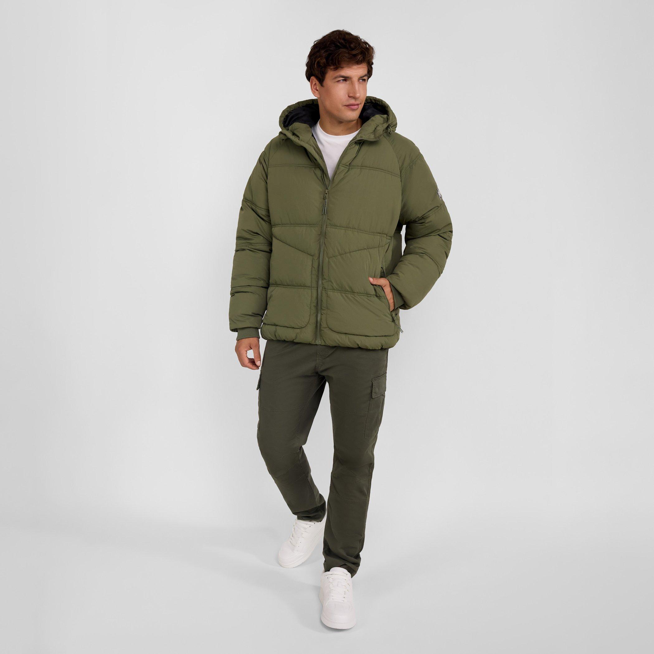 Kaki - Minoti - Boys quilted jacket with raglan sleeves khaki - 4