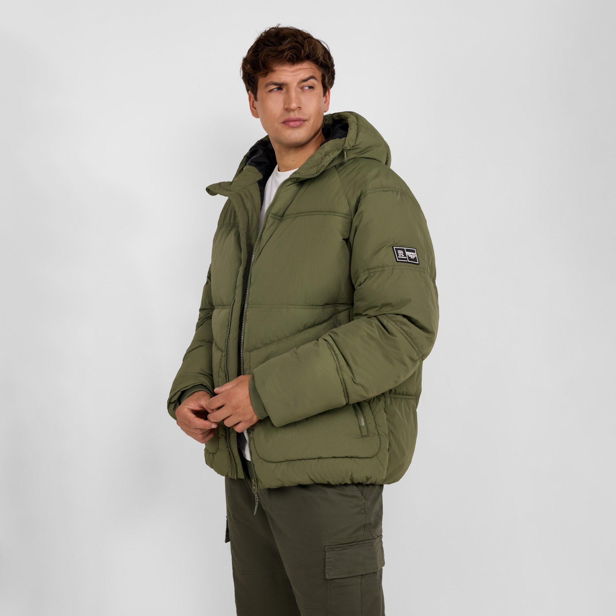 Kaki - Minoti - Boys quilted jacket with raglan sleeves khaki - 5