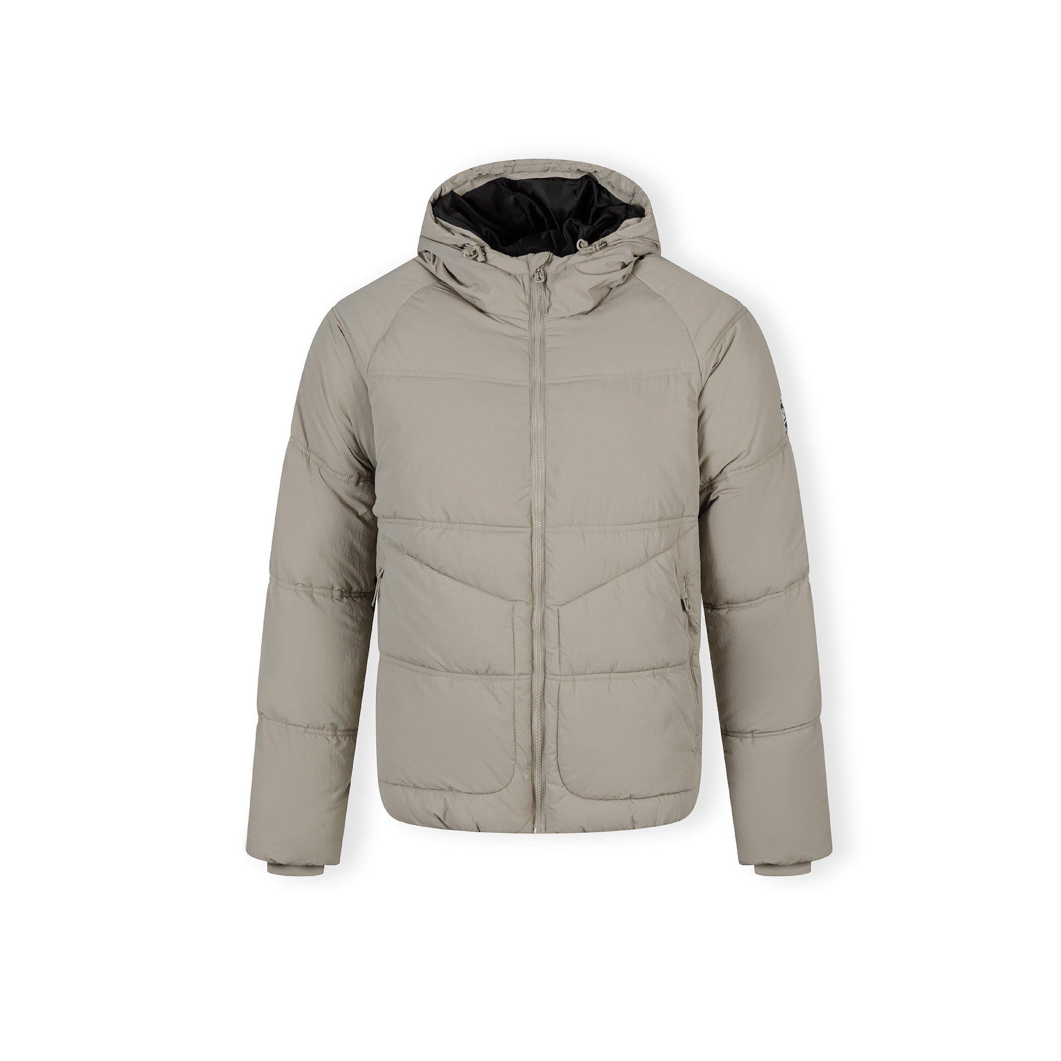 Minoti  Boys Quilted Jacket Hood Zip Pockets Grey - Light Grey - 2X Large