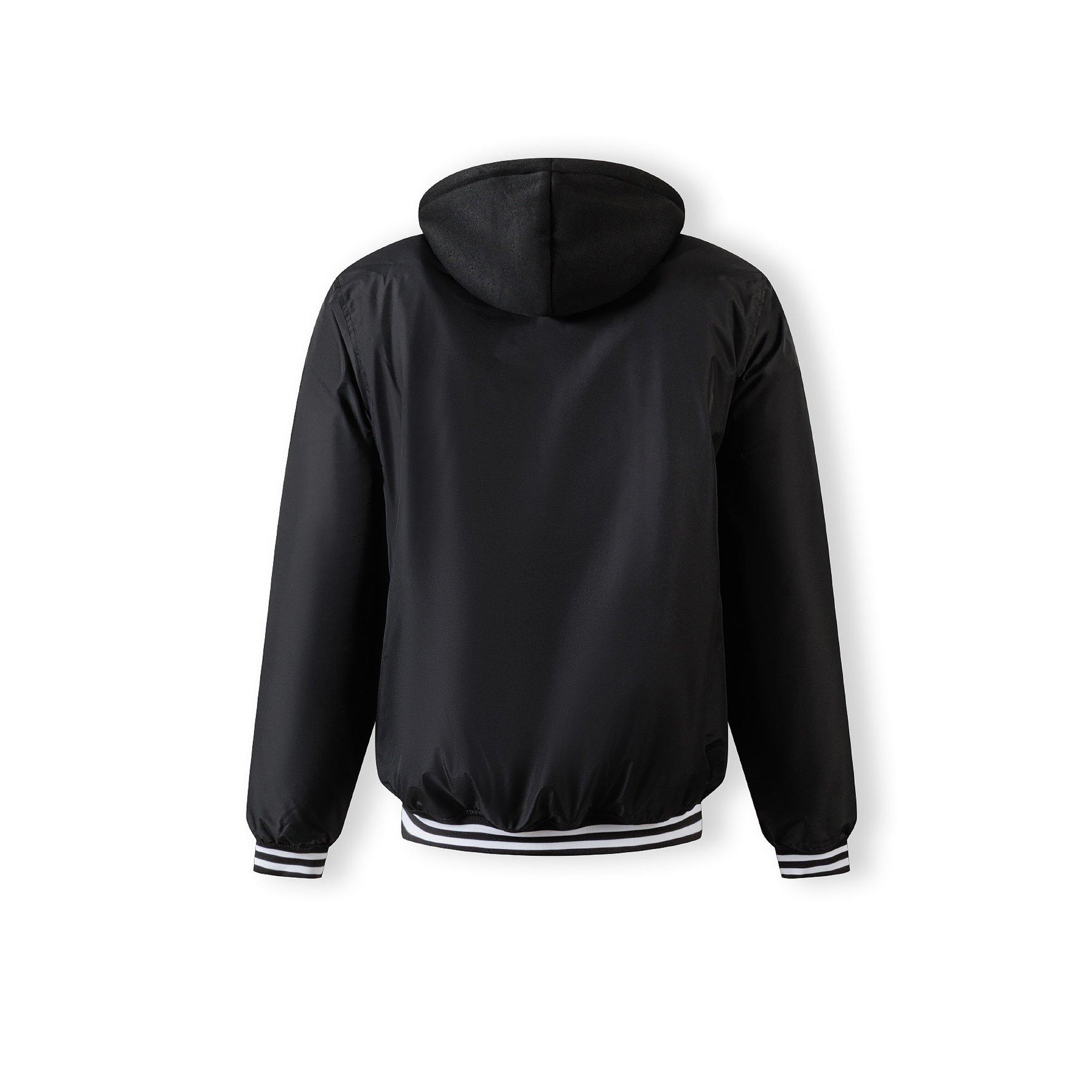 Black - Minoti - Men baseball style jacket detachable hood black - 4