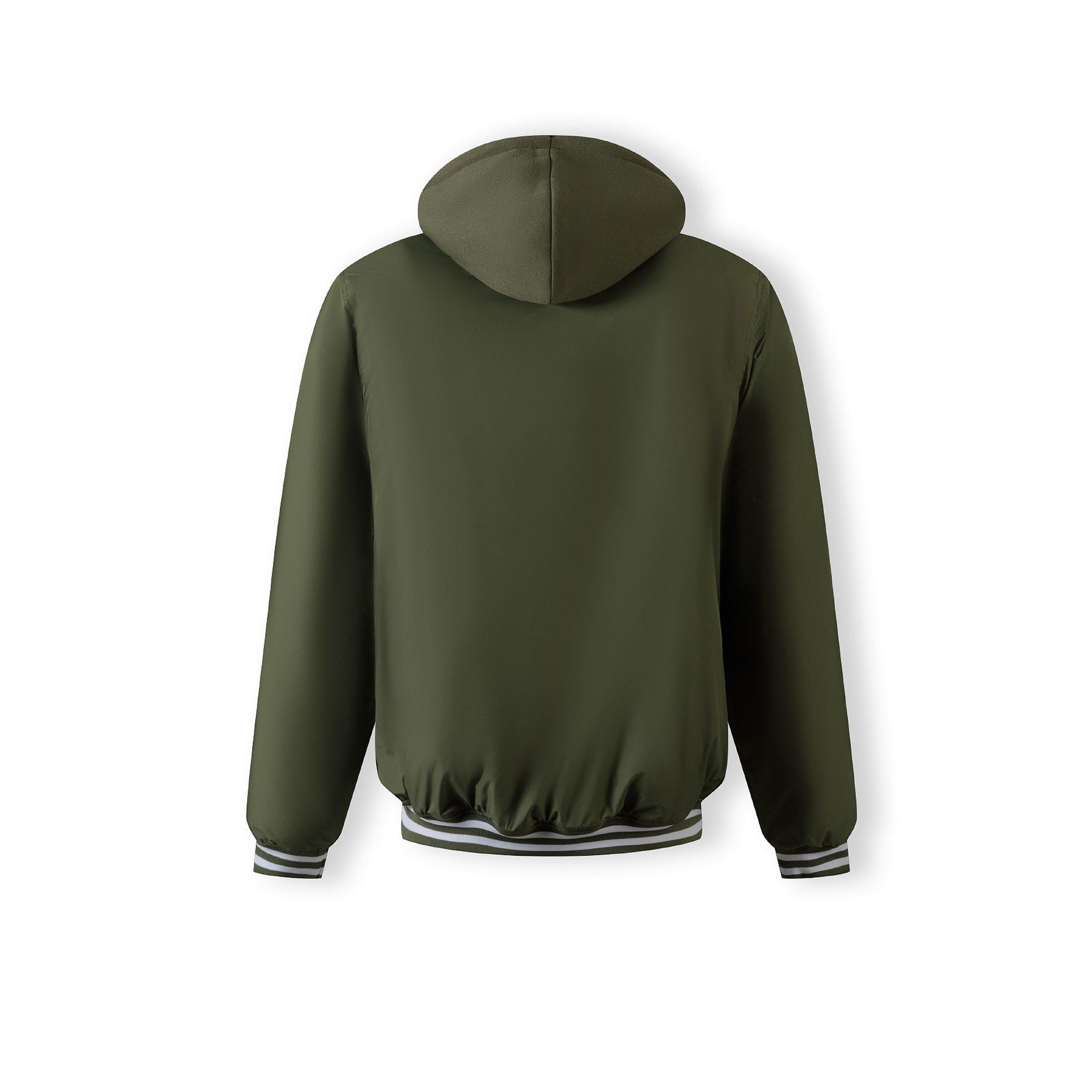 Kaki - Minoti - Men baseball style jacket detachable hood khaki - 6