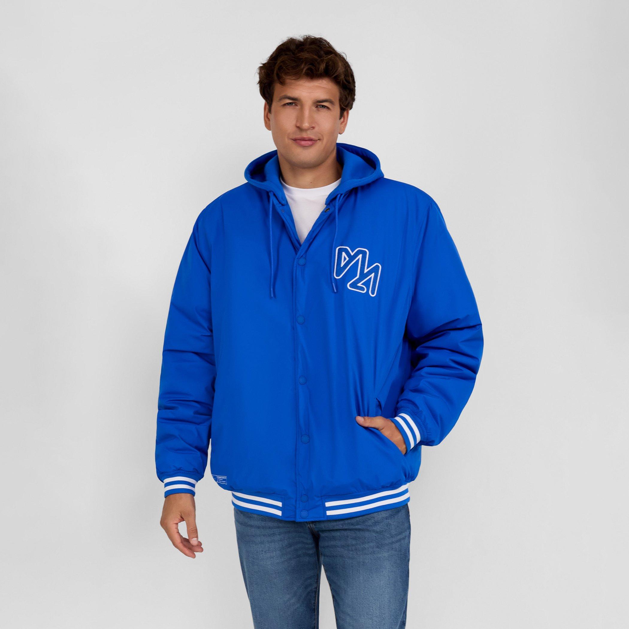 Royal Blue - Minoti - Men baseball style jacket detachable hood cobalt blue - 2