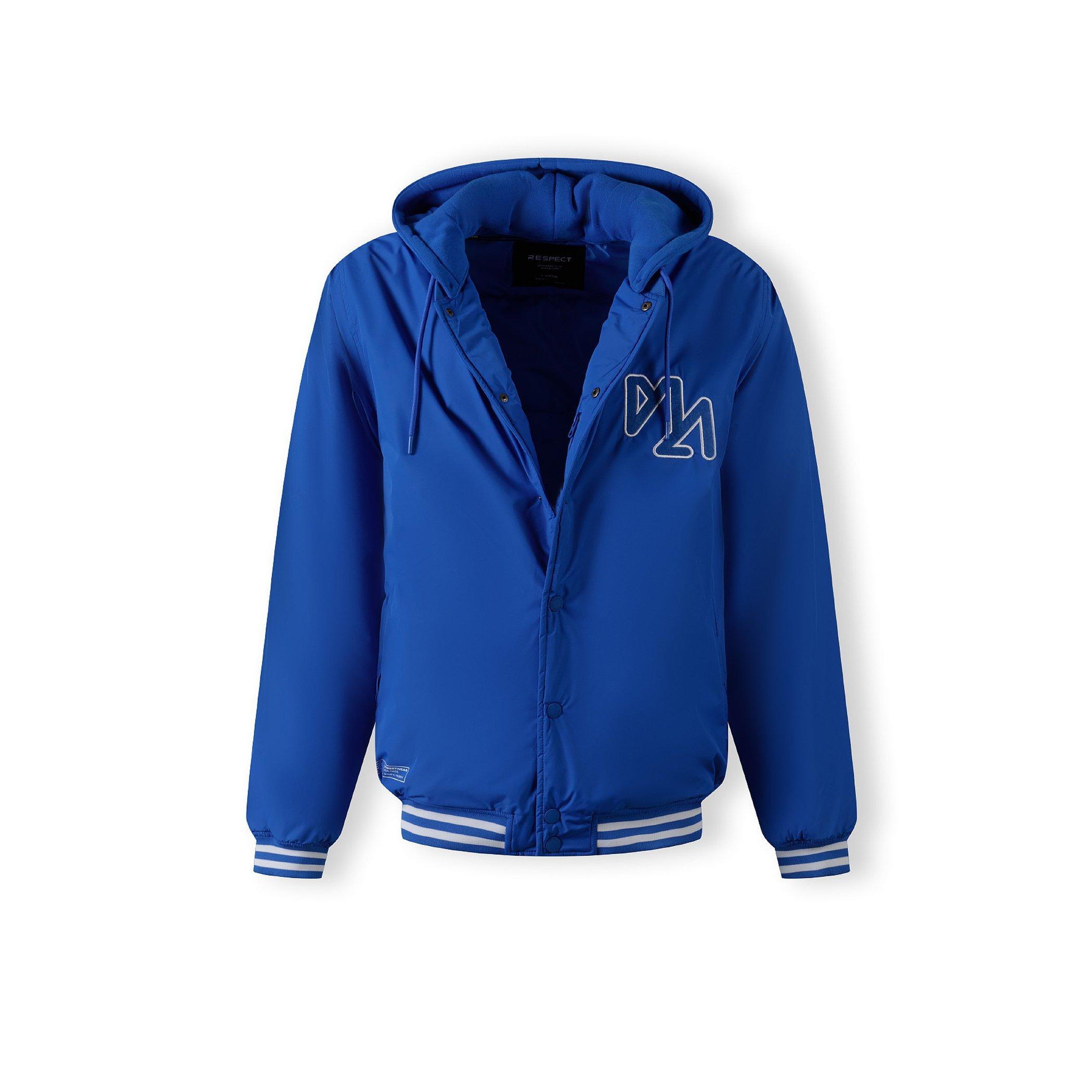 Royal Blue - Minoti - Men baseball style jacket detachable hood cobalt blue - 7