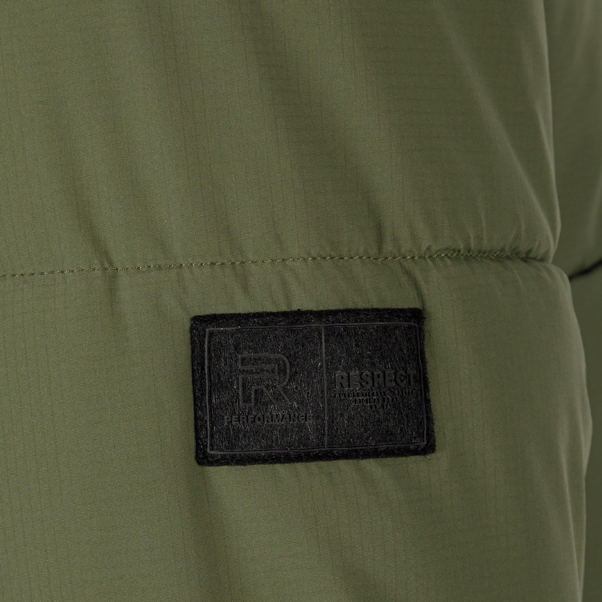 Khaki - Minoti - Men ripstop jacket high collar adjustable hood khaki - 8