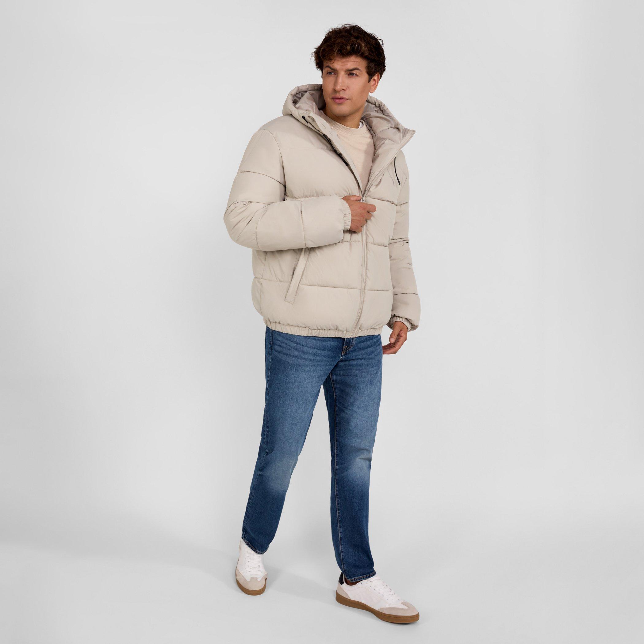 Stone - Minoti - Men ripstop jacket high collar elastic cuffs grey - 3