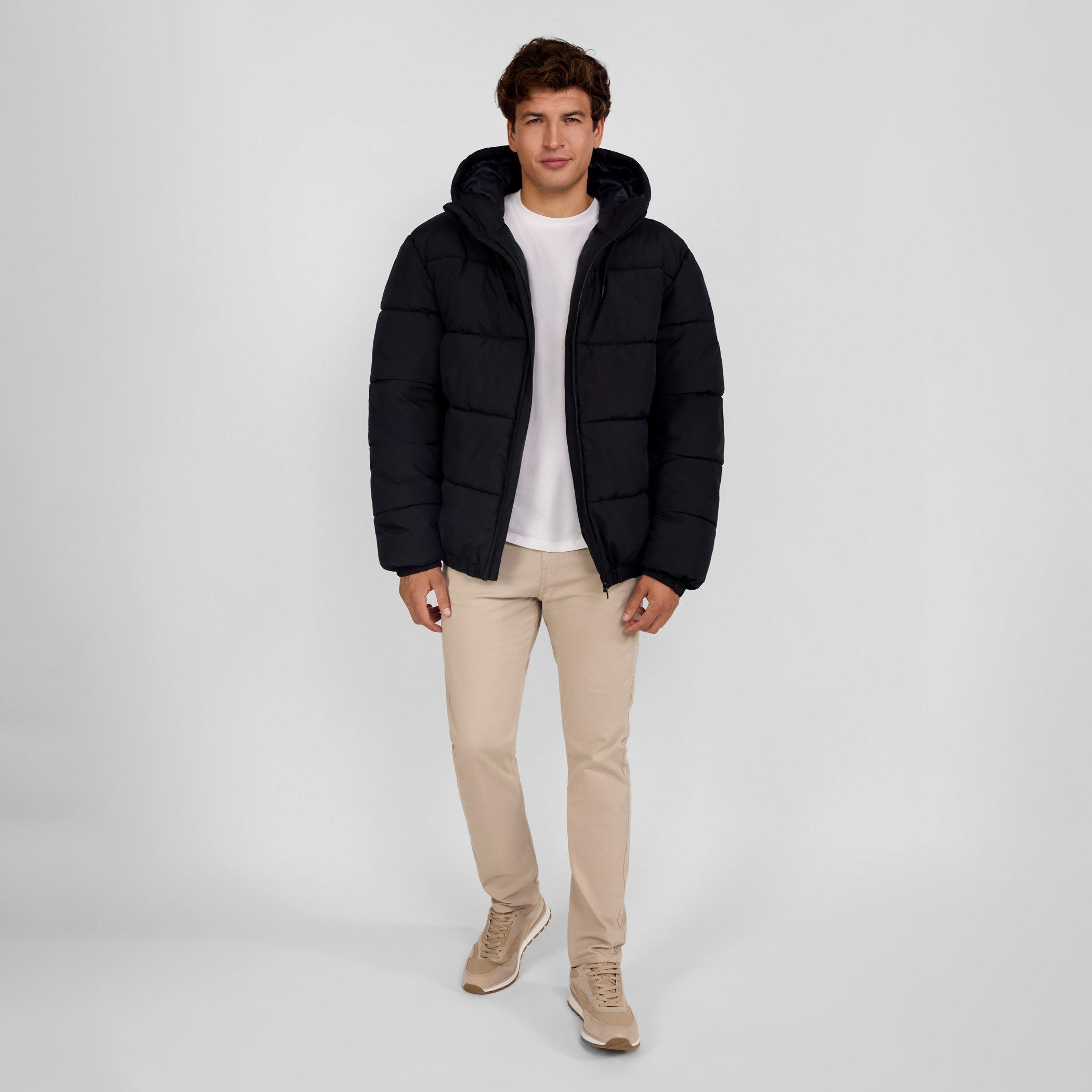 Noir - Minoti - Men ripstop jacket high collar elastic cuffs black - 4