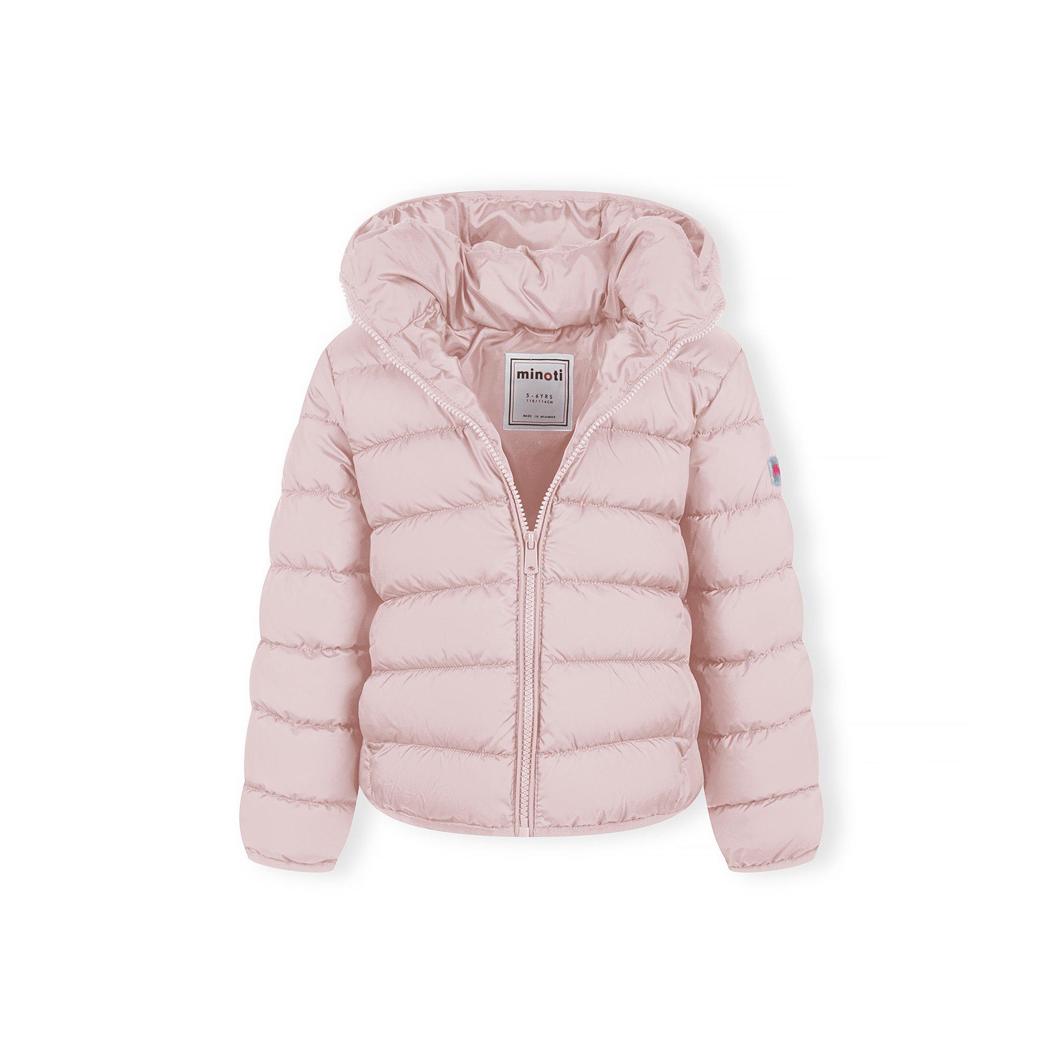 Rosa - Minoti - Girls quilted jacket with zip removable hood pink - 4